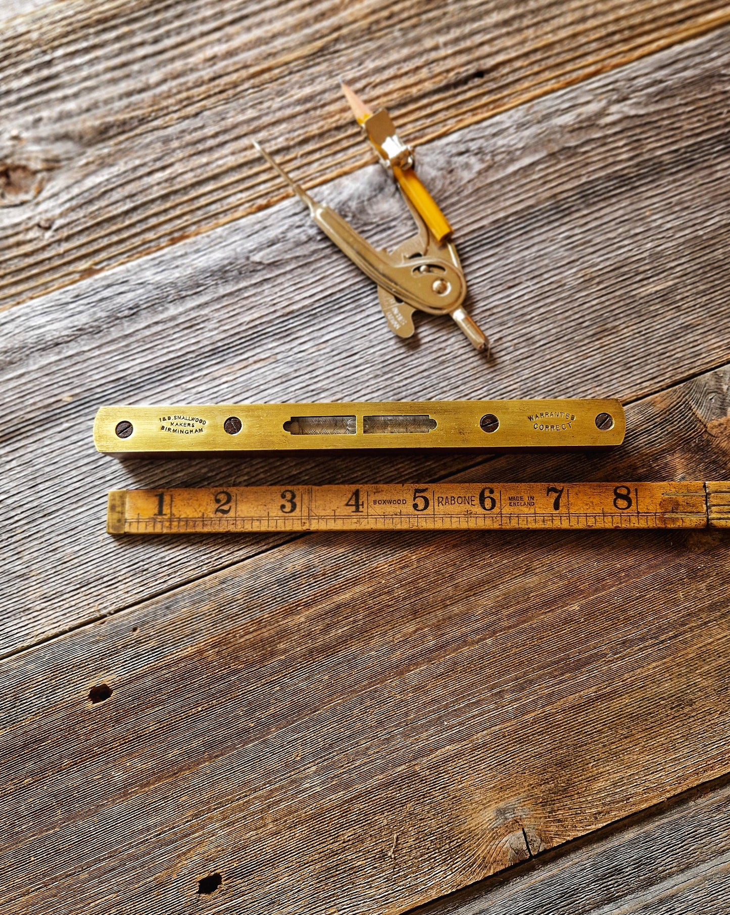 Antique 8-Inch Spirit Level by I & D Smallwood c. 1880–1910 | Vintage English Level in Rosewood