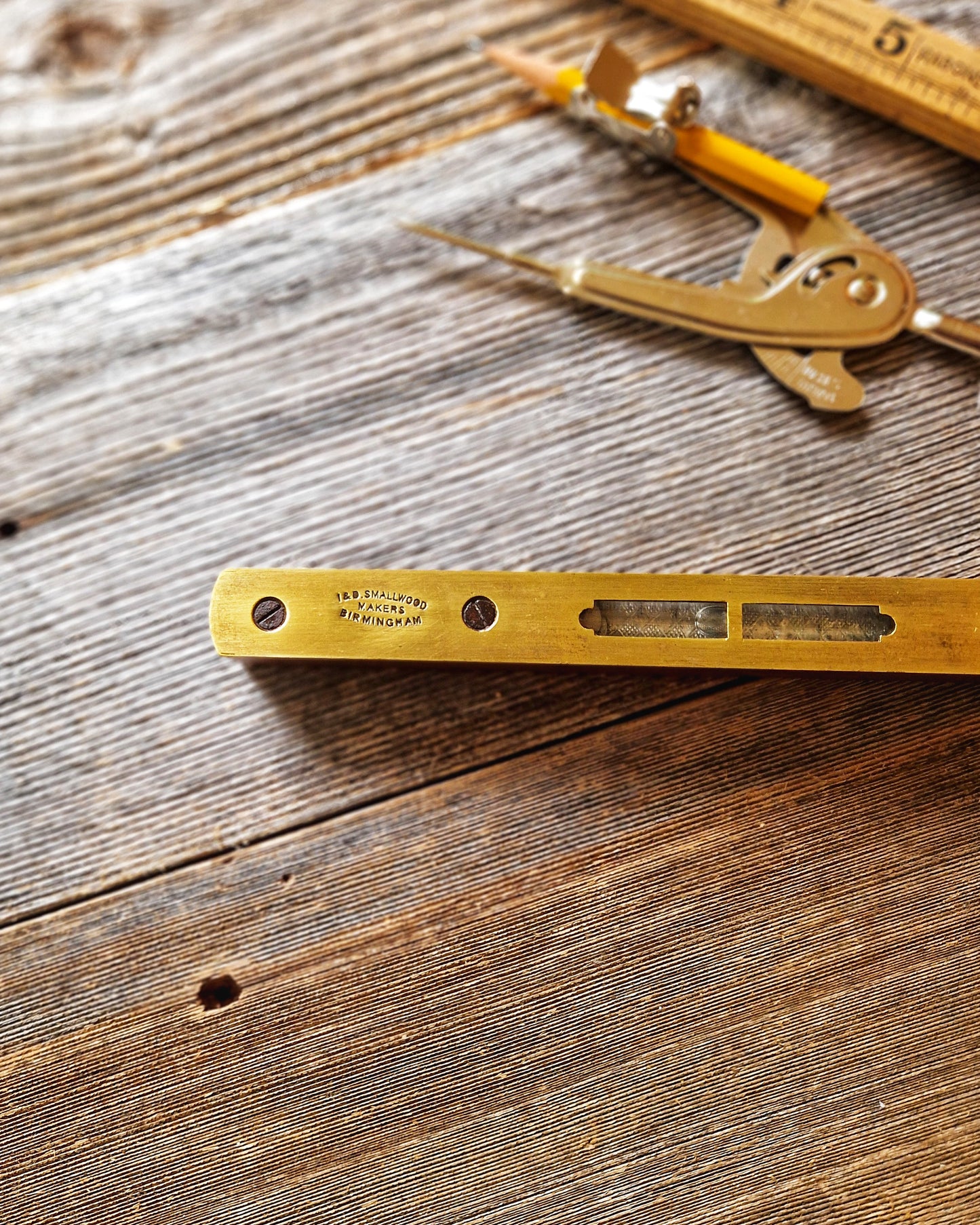 Antique 8-Inch Spirit Level by I & D Smallwood c. 1880–1910 | Vintage English Level in Rosewood