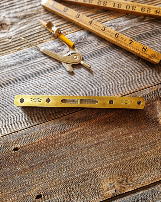 Antique 8-Inch Spirit Level by I & D Smallwood c. 1880–1910 | Vintage English Level in Rosewood 