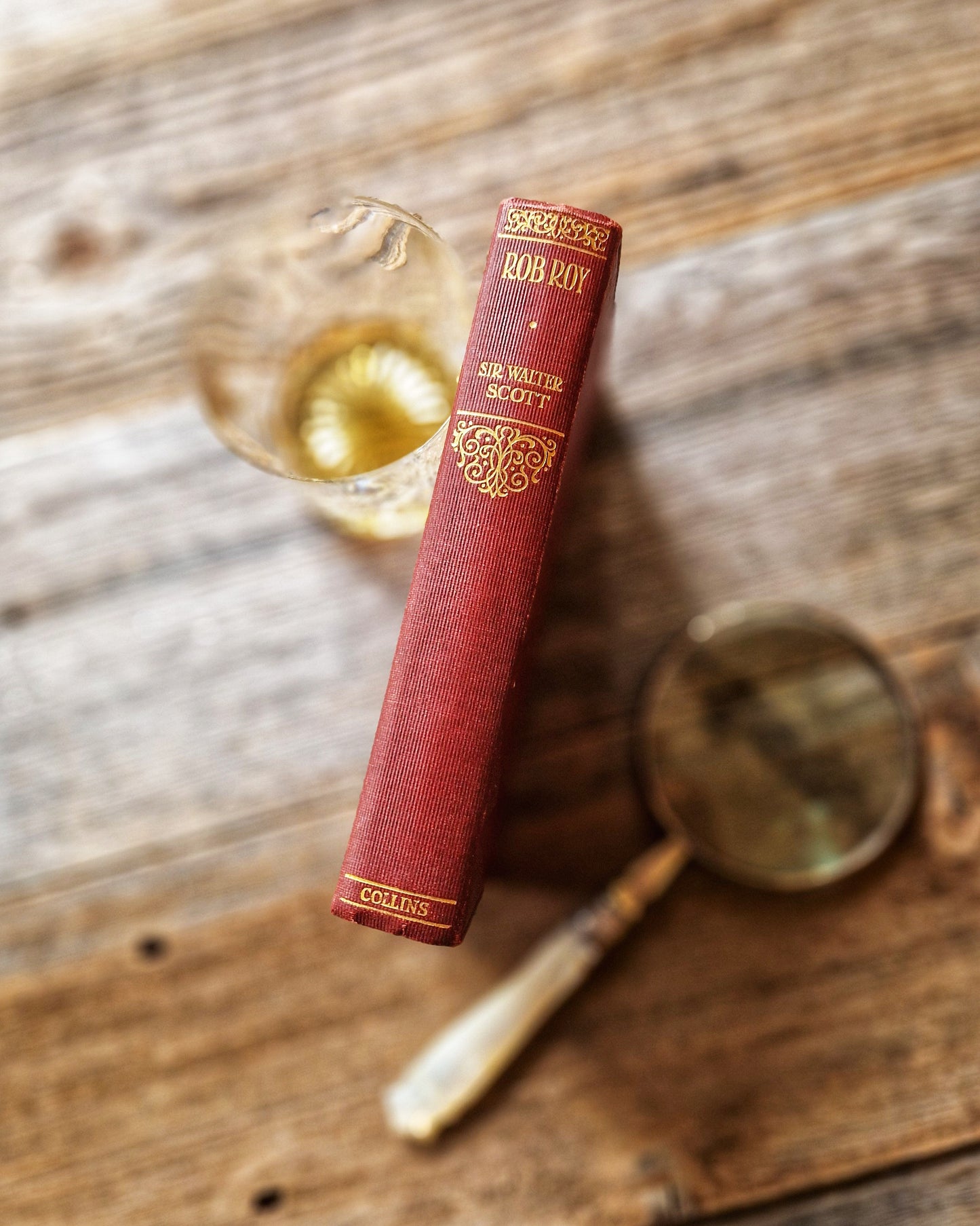 1930s Collins Pocket Edition of Rob Roy by Sir Walter Scott | Red Cloth with Gilt Spine, Illustrated by T. H. Robinson