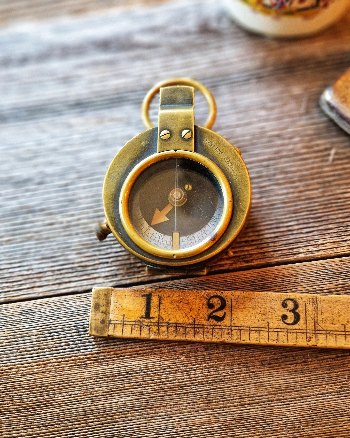 1915 British Army Brass Prismatic Compass by Cruchon & Emons | WWI Verner’s Pattern VII