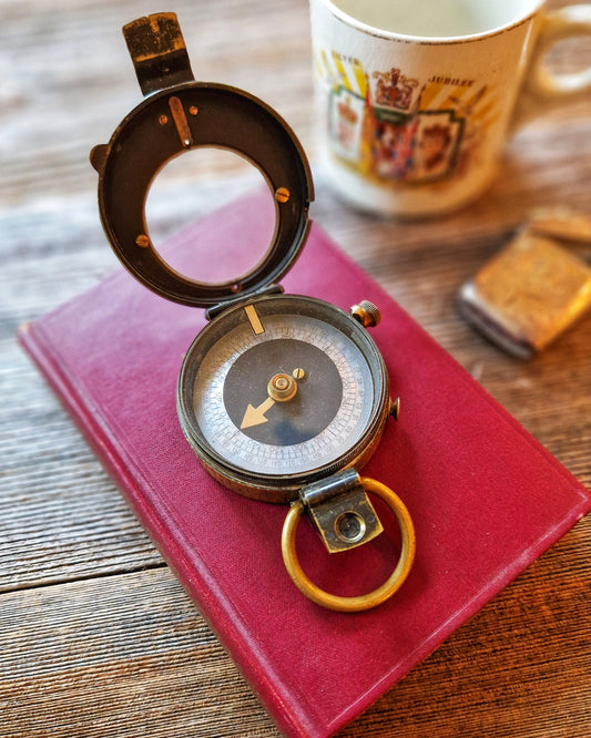 1915 British Army Brass Prismatic Compass by Cruchon & Emons | WWI Verner’s Pattern VII  