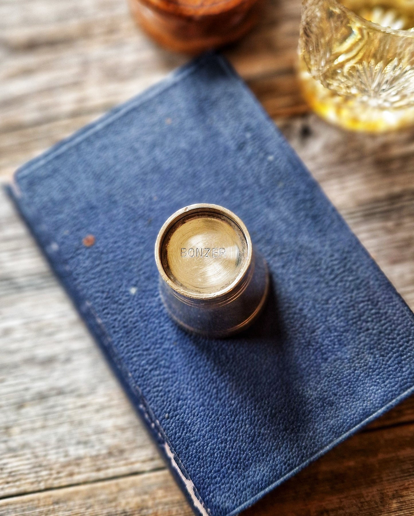 Crown-Stamped 1/3 Gill Spirit Measure by Bonzer | Vintage English Pub-Certified Jigger