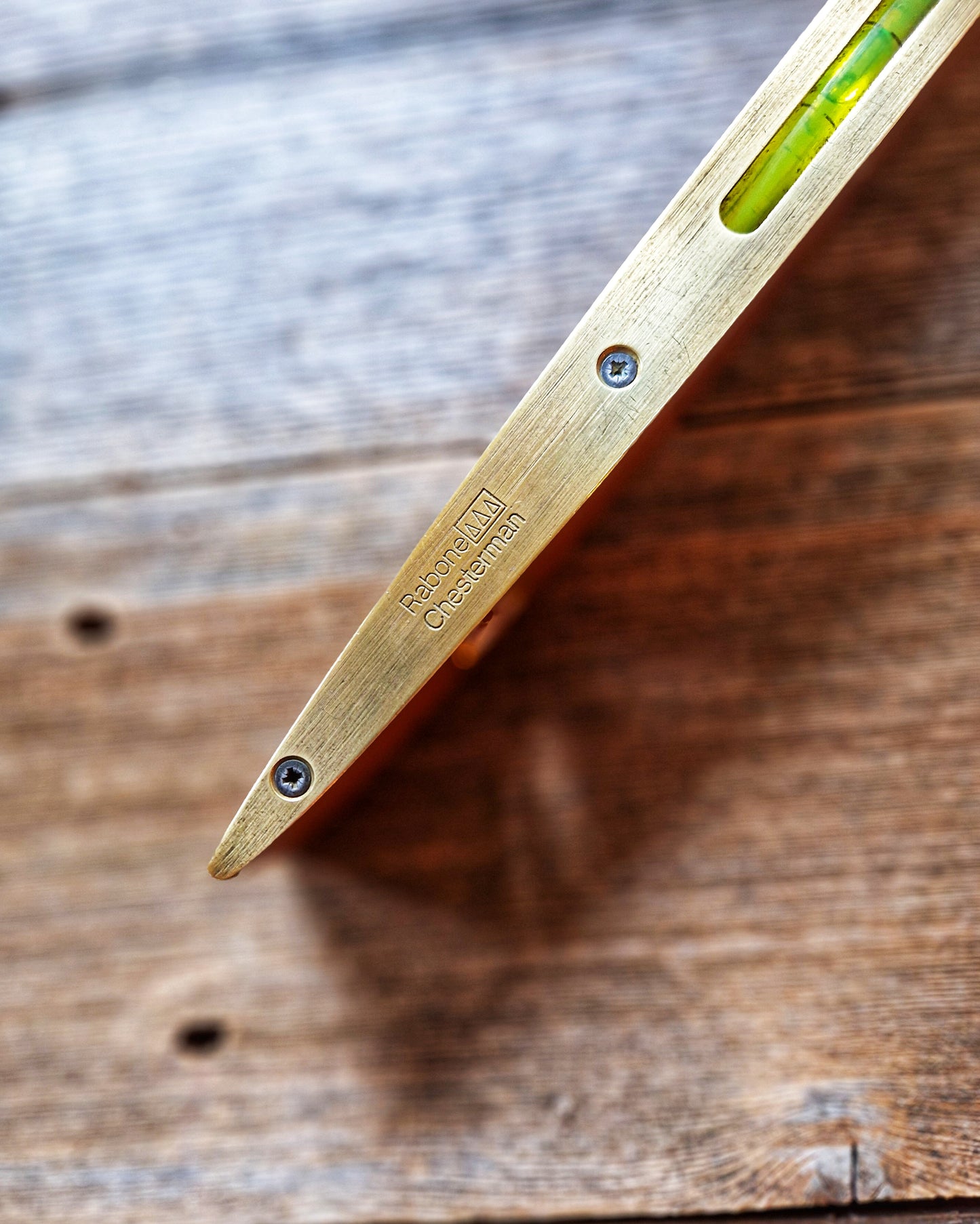 Rabone-Chesterman 12-Inch Torpedo Spirit Level No. 1626 | English Mid-Century Tool in Brass & Hardwood