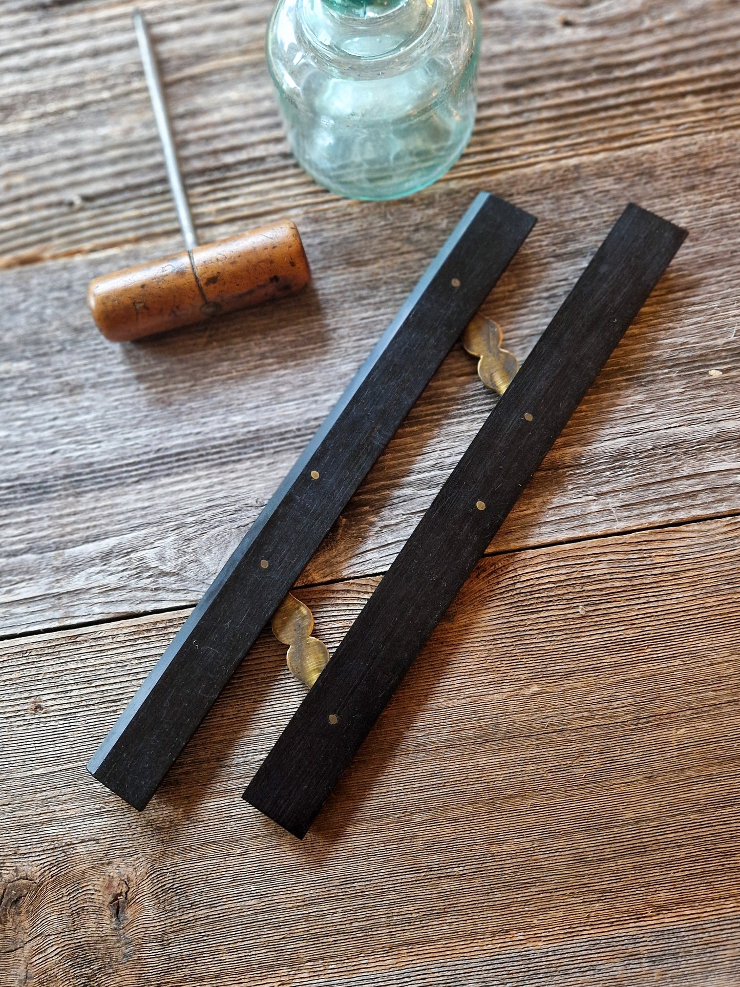 W. F. Stanley Ebony Parallel Rule c. 1880–1910 | Antique English Nautical Instrument