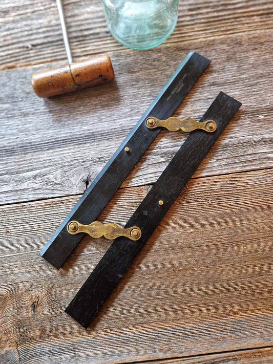 W. F. Stanley Ebony Parallel Rule c. 1880–1910 | Antique English Nautical Instrument