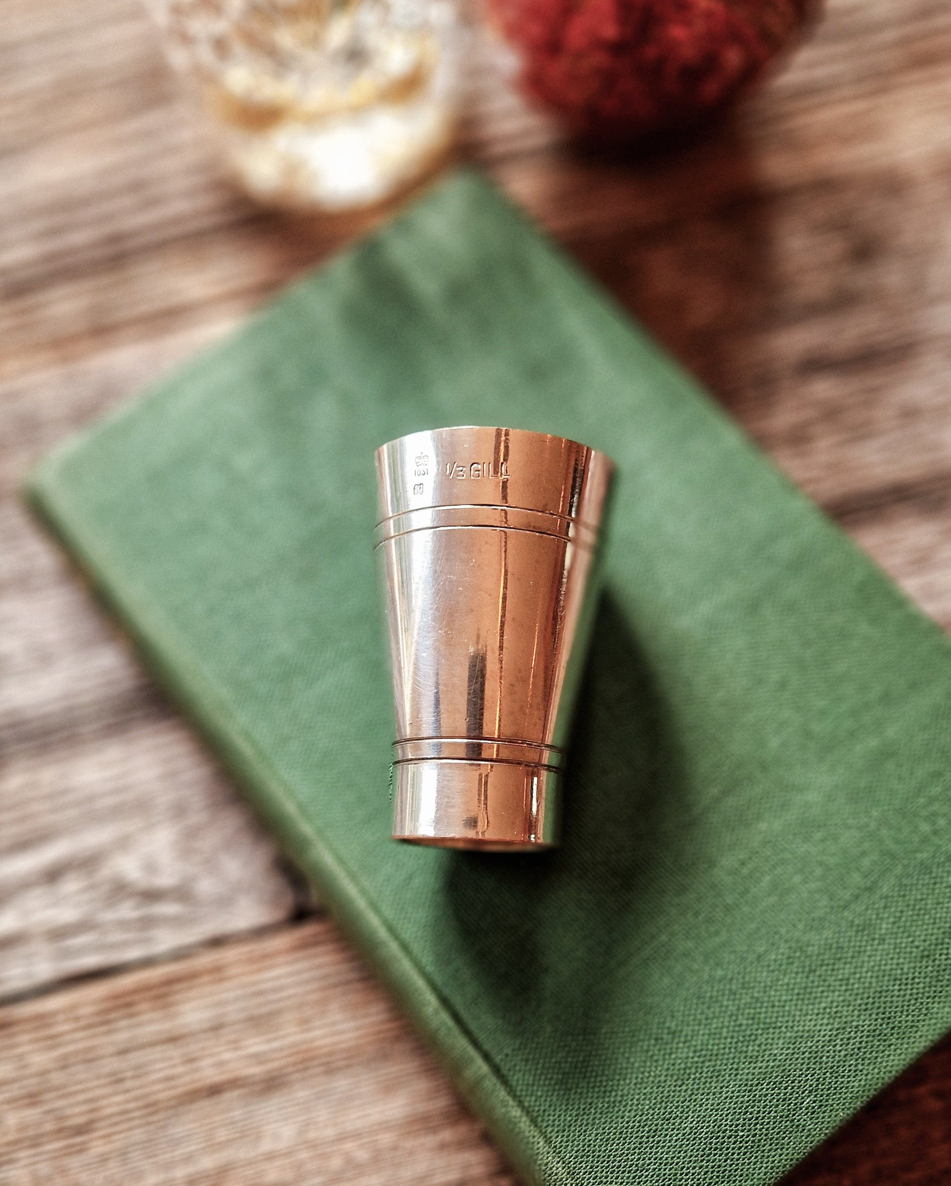 Bonzer 1/3 Gill Spirit Measure | Vintage English Crown-Stamped Pub Jigger