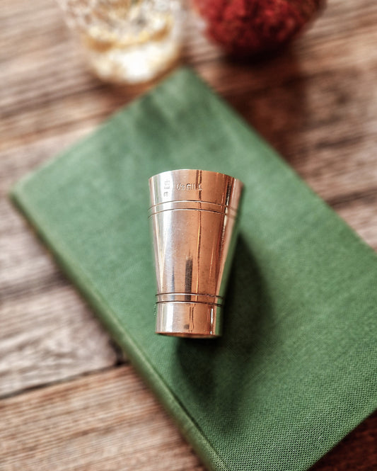 Bonzer 1/3 Gill Spirit Measure | Vintage English Crown-Stamped Pub Jigger