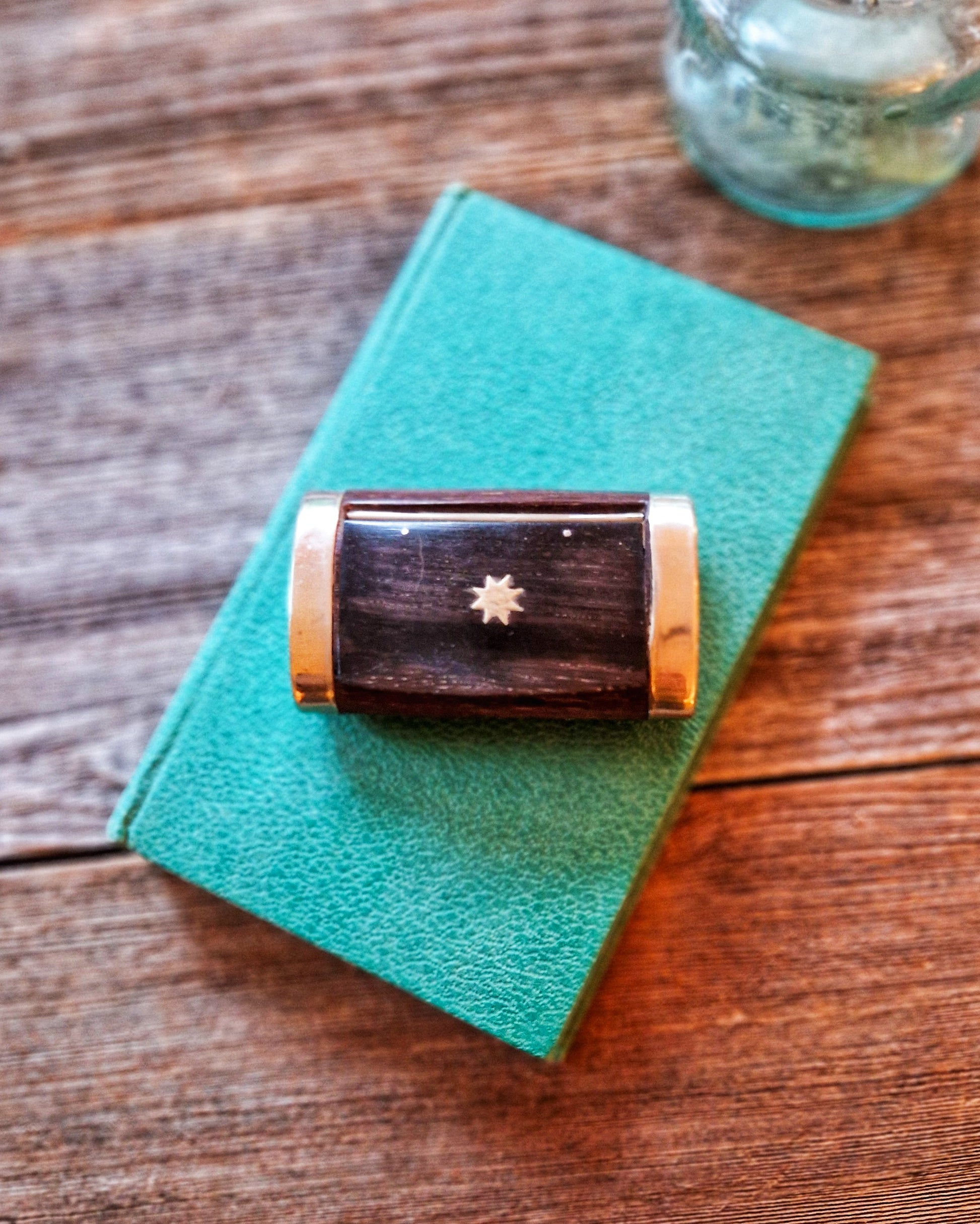 Victorian Wooden Snuff Box with Inlaid Star Motif | Antique English Gentleman’s Accessory