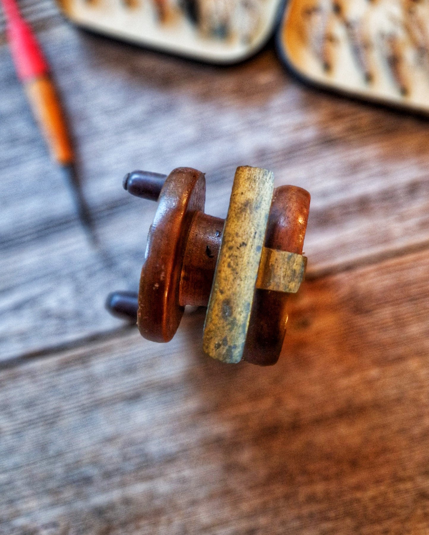 2-1/2-Inch Nottingham-Style Fishing Reel | Antique Wood & Brass English Fishing Tackle, c. 1900-1930