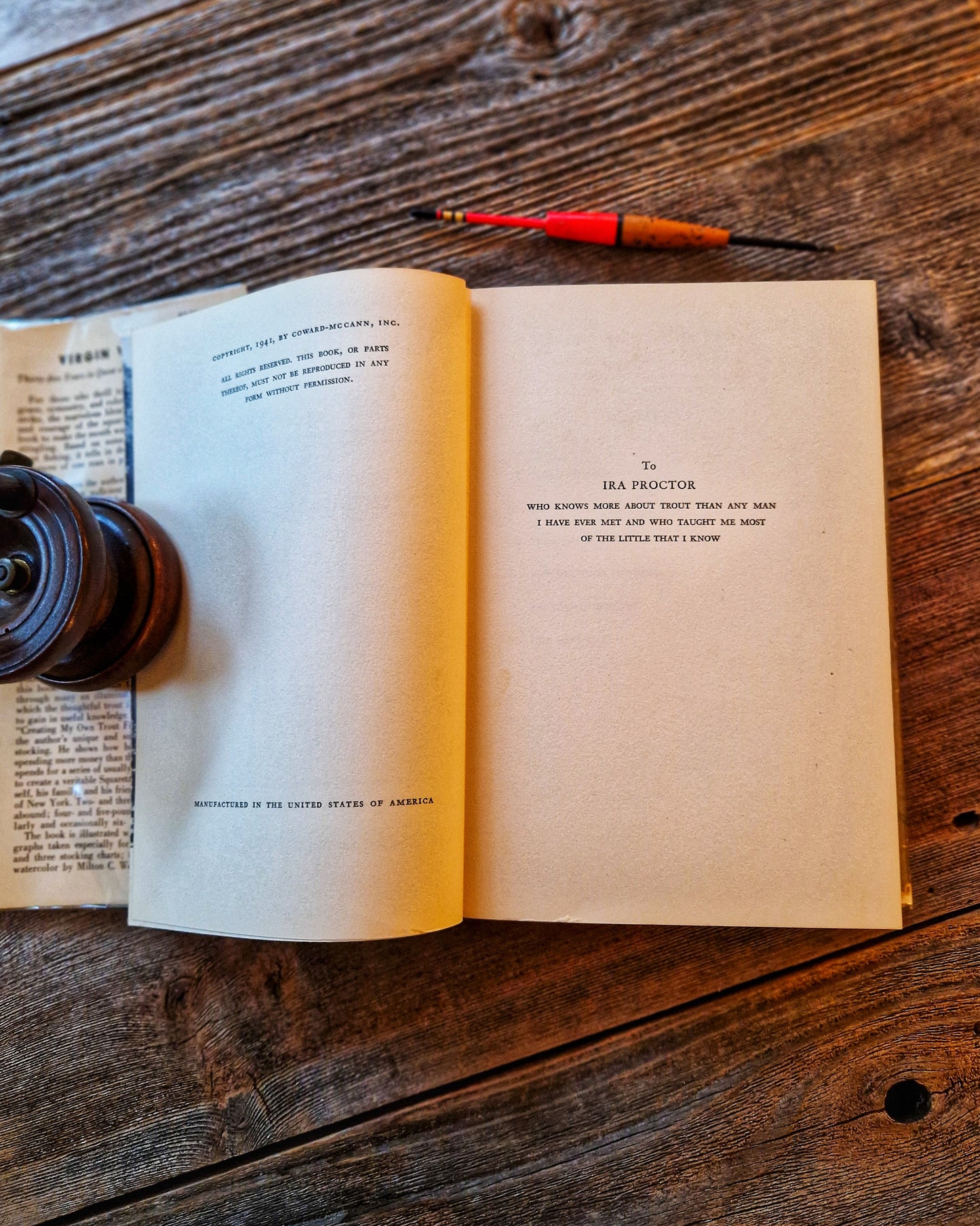 Virgin Water by Leighton Brewer – 1941 First Edition Fly Fishing Book | Vintage Angling Gift