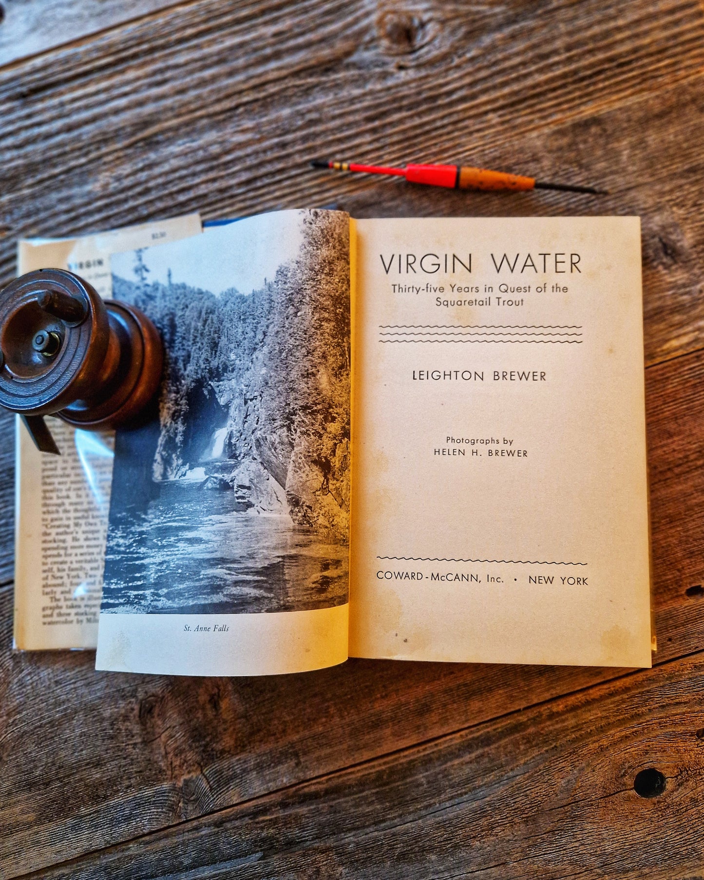 Virgin Water by Leighton Brewer – 1941 First Edition Fly Fishing Book | Vintage Angling Gift