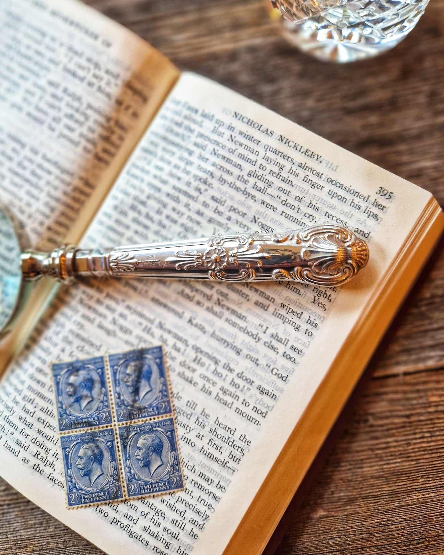 Sterling Silver-Handled Magnifying Glass by C.H. Beatson, c. 1937 | Vintage English Desk Magnifier