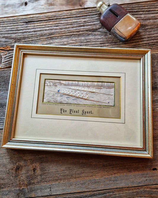 Late Victorian Framed Stevengraph “The Final Spurt” | Woven Silk Picture c. 1881-1888