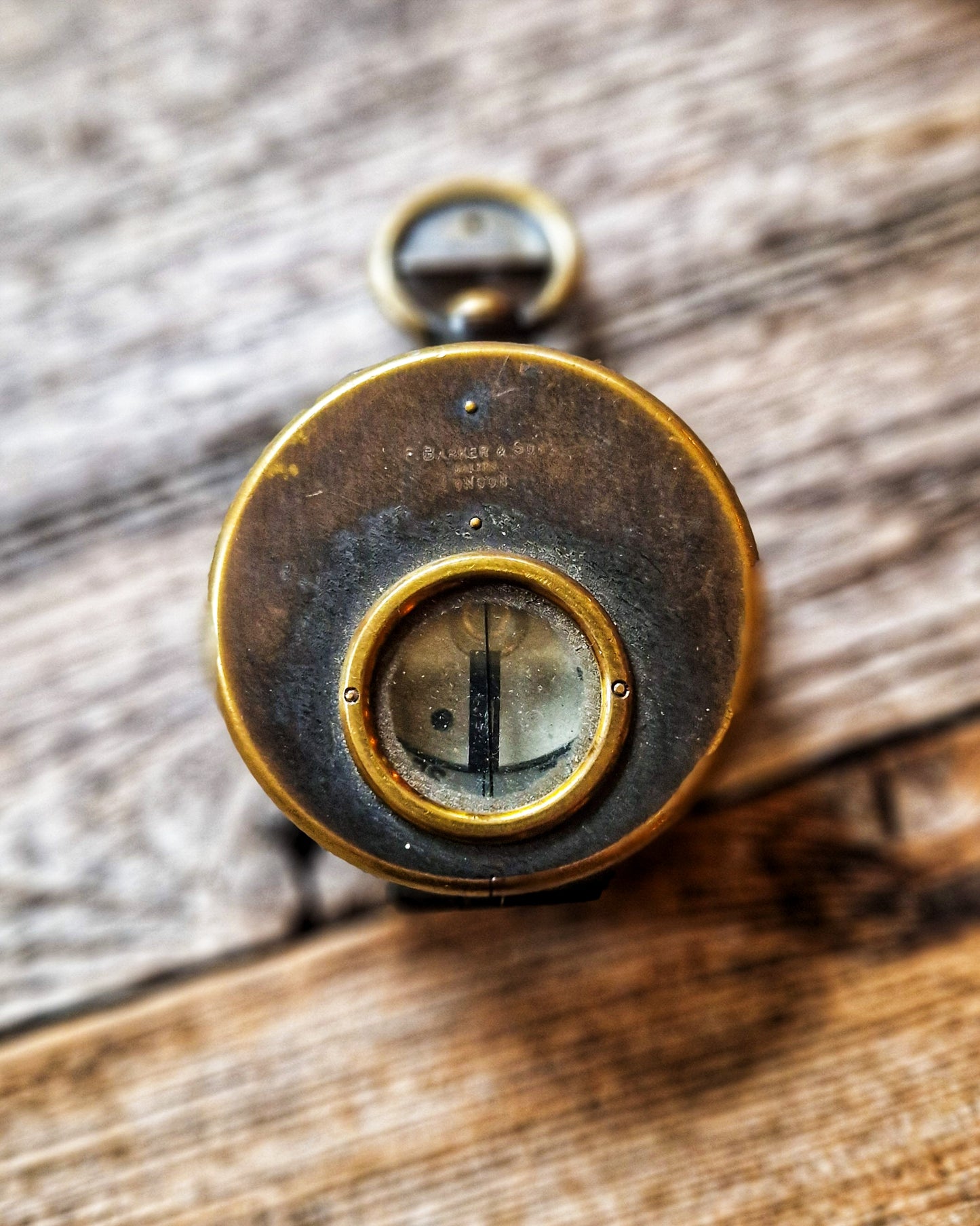 Edwardian Brass Prismatic Compass by F. Barker & Co. London | English Navigation Instrument, c. 1903–1912