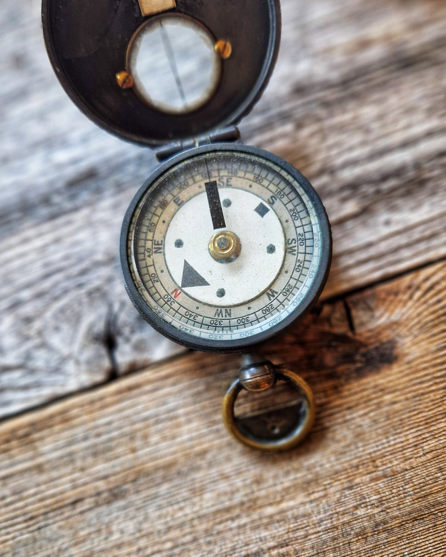 Edwardian Brass Prismatic Compass by F. Barker & Co. London | English Navigation Instrument, c. 1903–1912