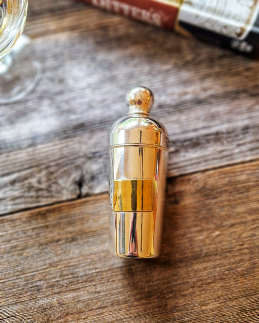 Art Deco English Cocktail Dash Bottle c. 1920–1940 | Silver Plated Vintage Barware
