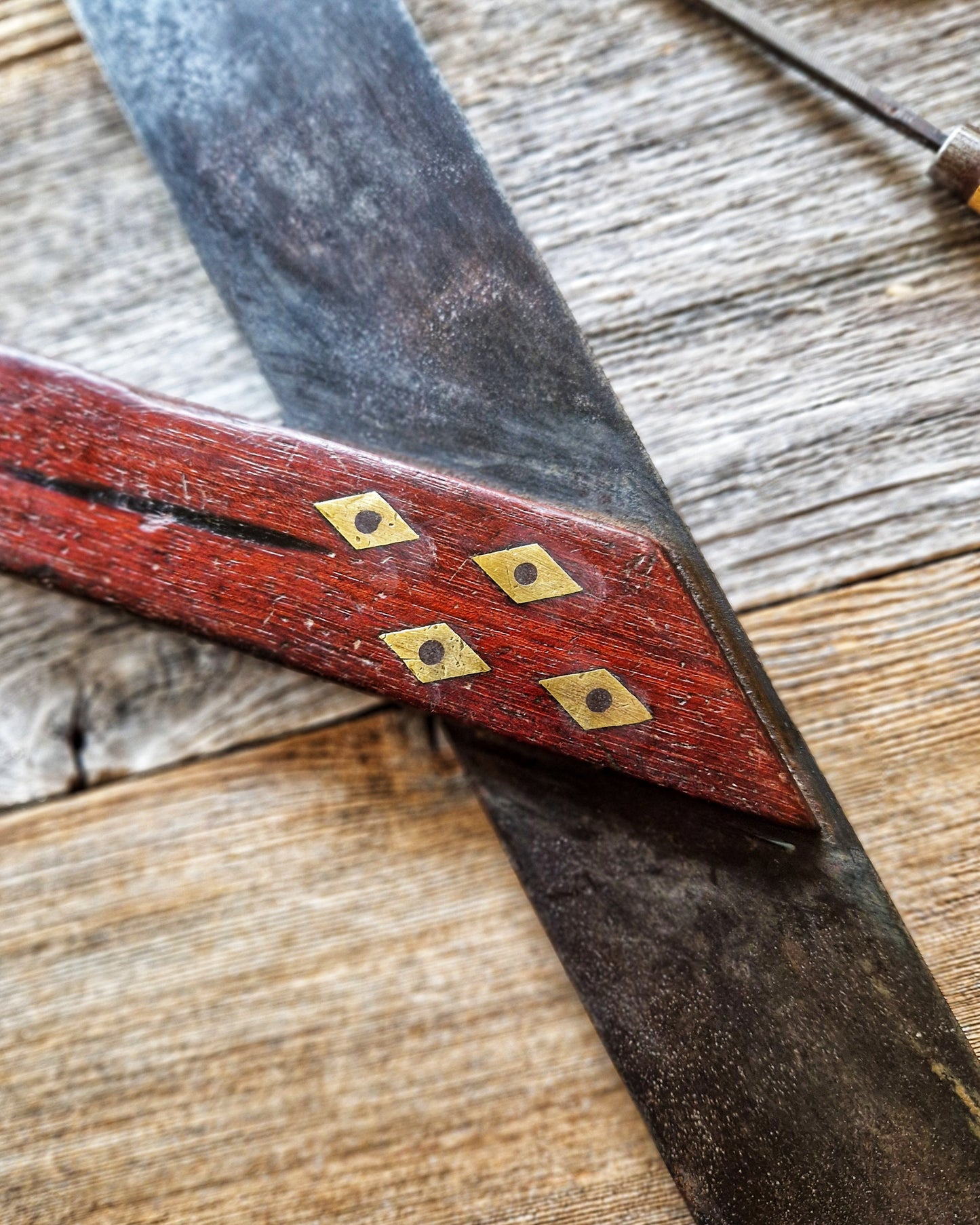 12-Inch English Mitre Square, c. 1870–1900 | Victorian Rosewood & Brass Woodworking Tool