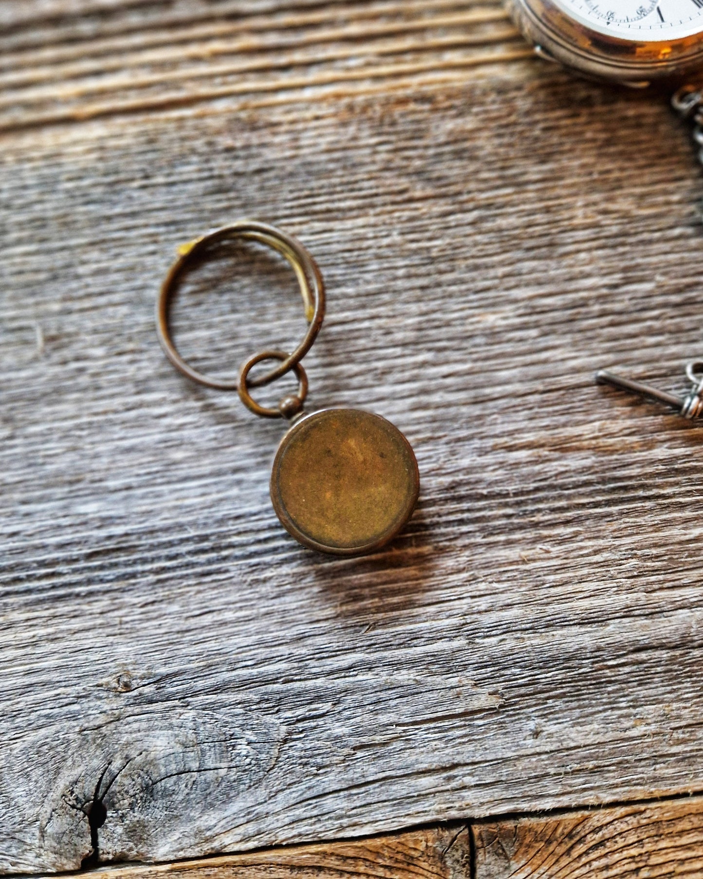Victorian Watch Fob Compass | Antique Brass Gentleman’s Accessory, c. 1885–1915