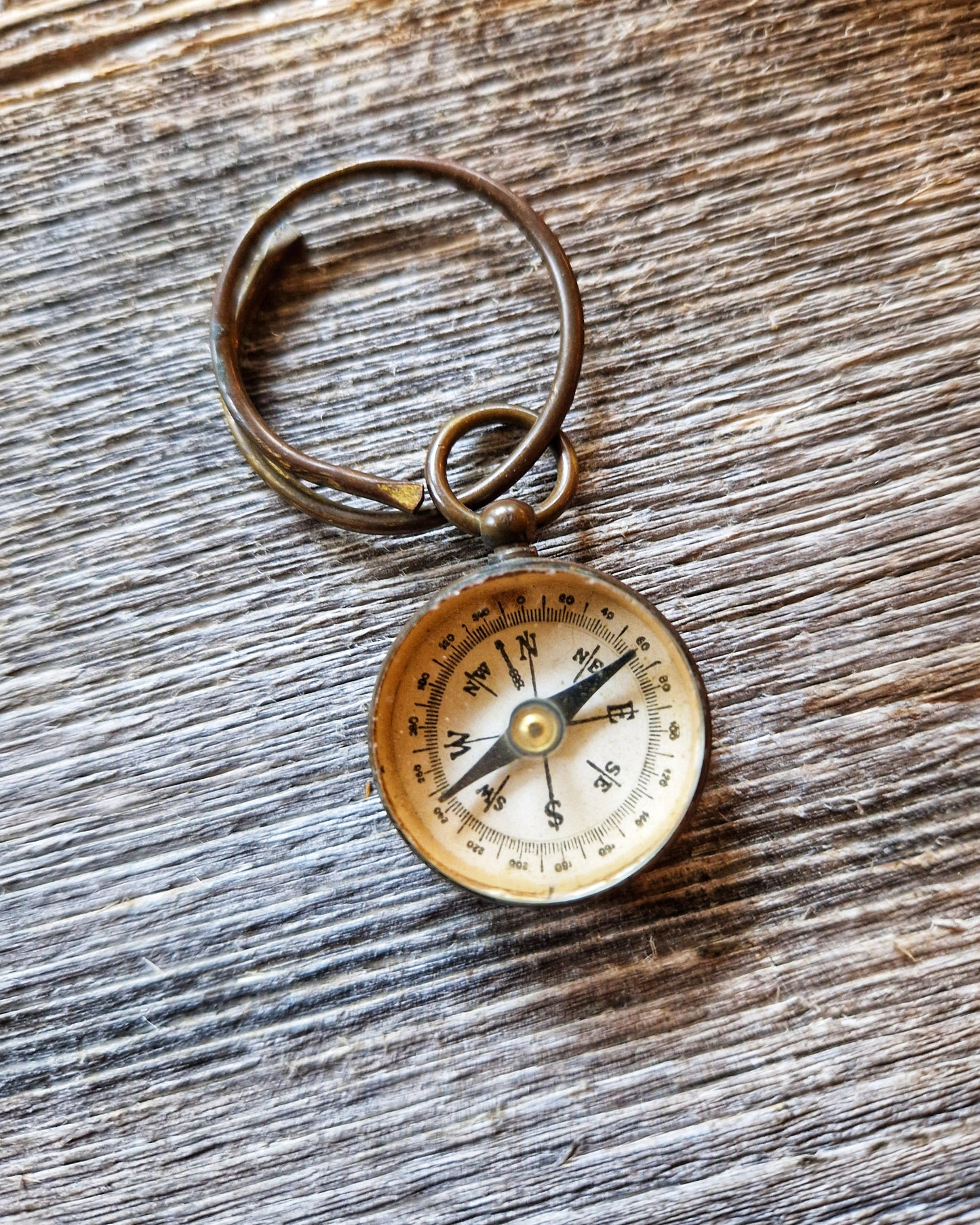 Victorian Watch Fob Compass | Antique Brass Gentleman’s Accessory, c. 1885–1915