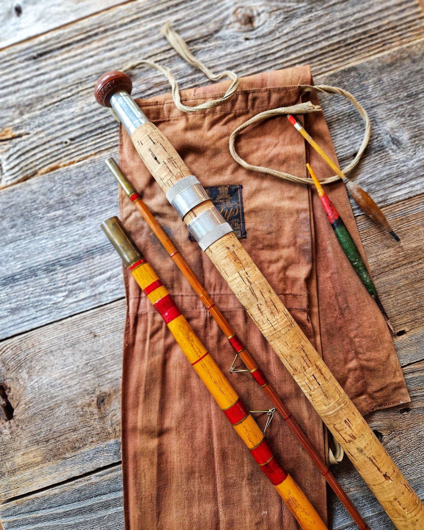 Hardy Bros 1930s Split Cane Fishing Rod   | 3-Piece 13 Ft Coarse Rod “The Expert” in Original Canvas Bag