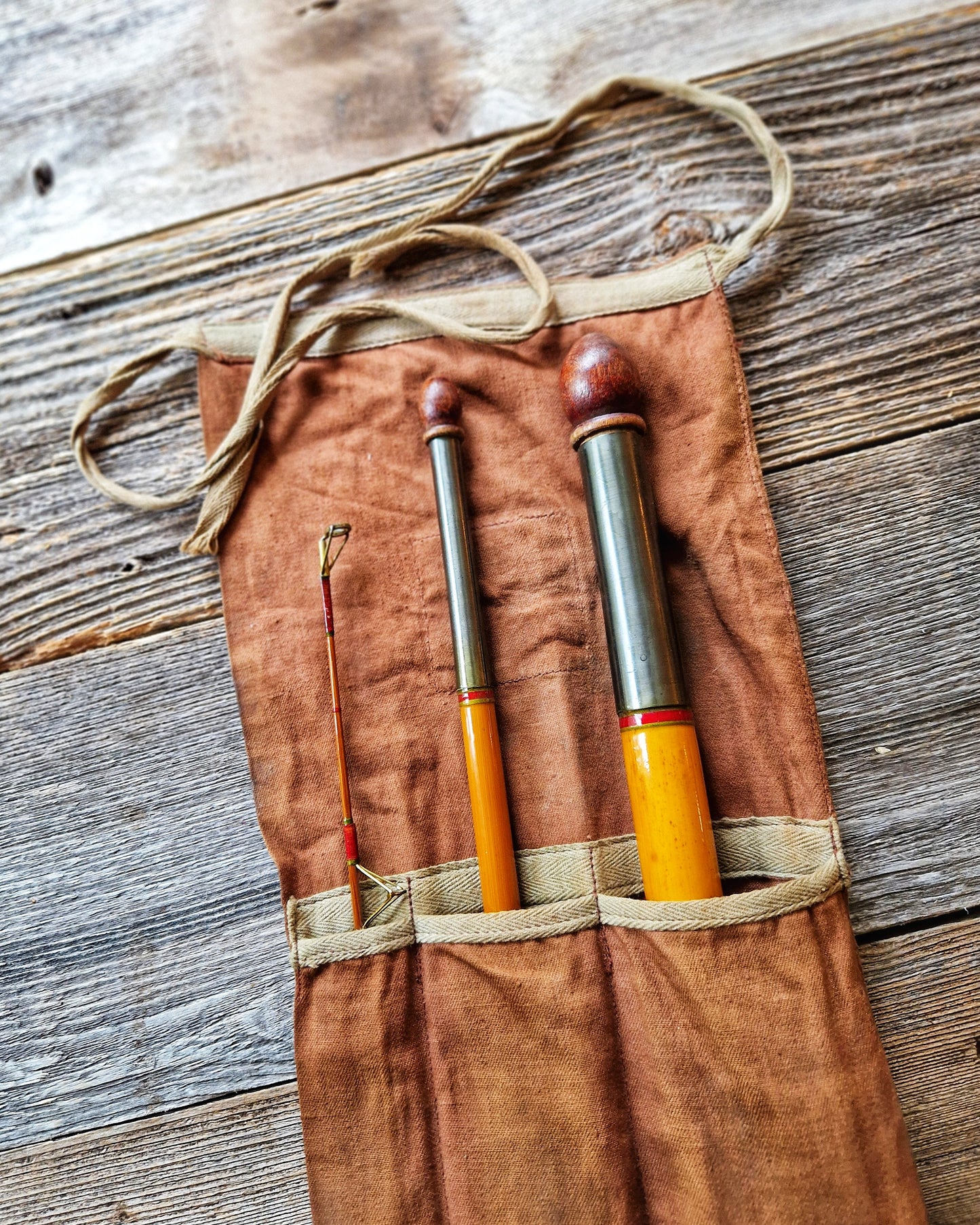 Hardy Bros 1930s Split Cane Fishing Rod   | 3-Piece 13 Ft Coarse Rod “The Expert” in Original Canvas Bag