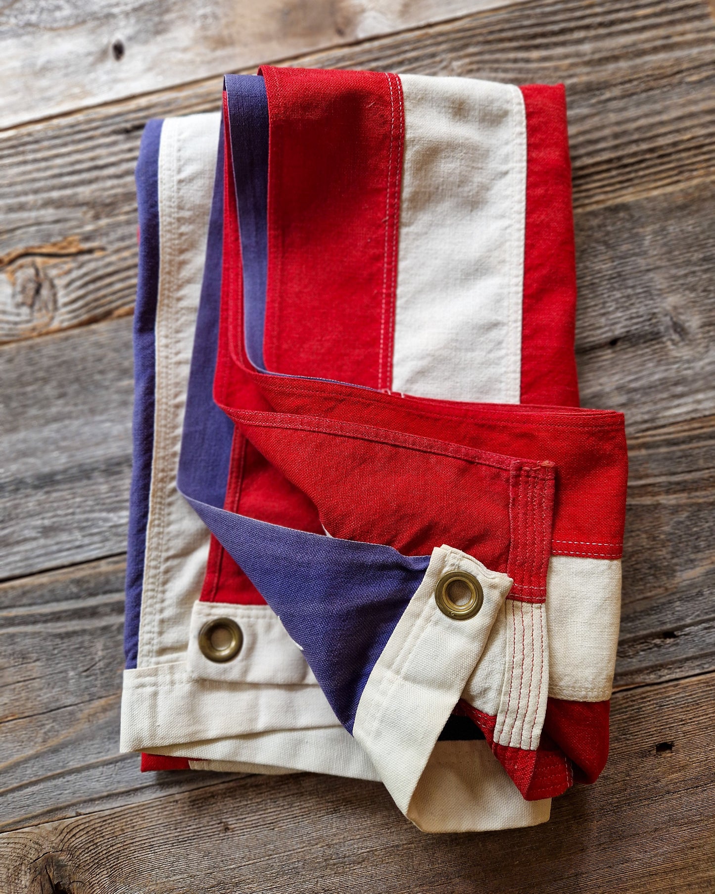 Vintage 50 Star American Flag, 34 x 55 Inches | Embroidered Cotton Flag c. 1960-1980