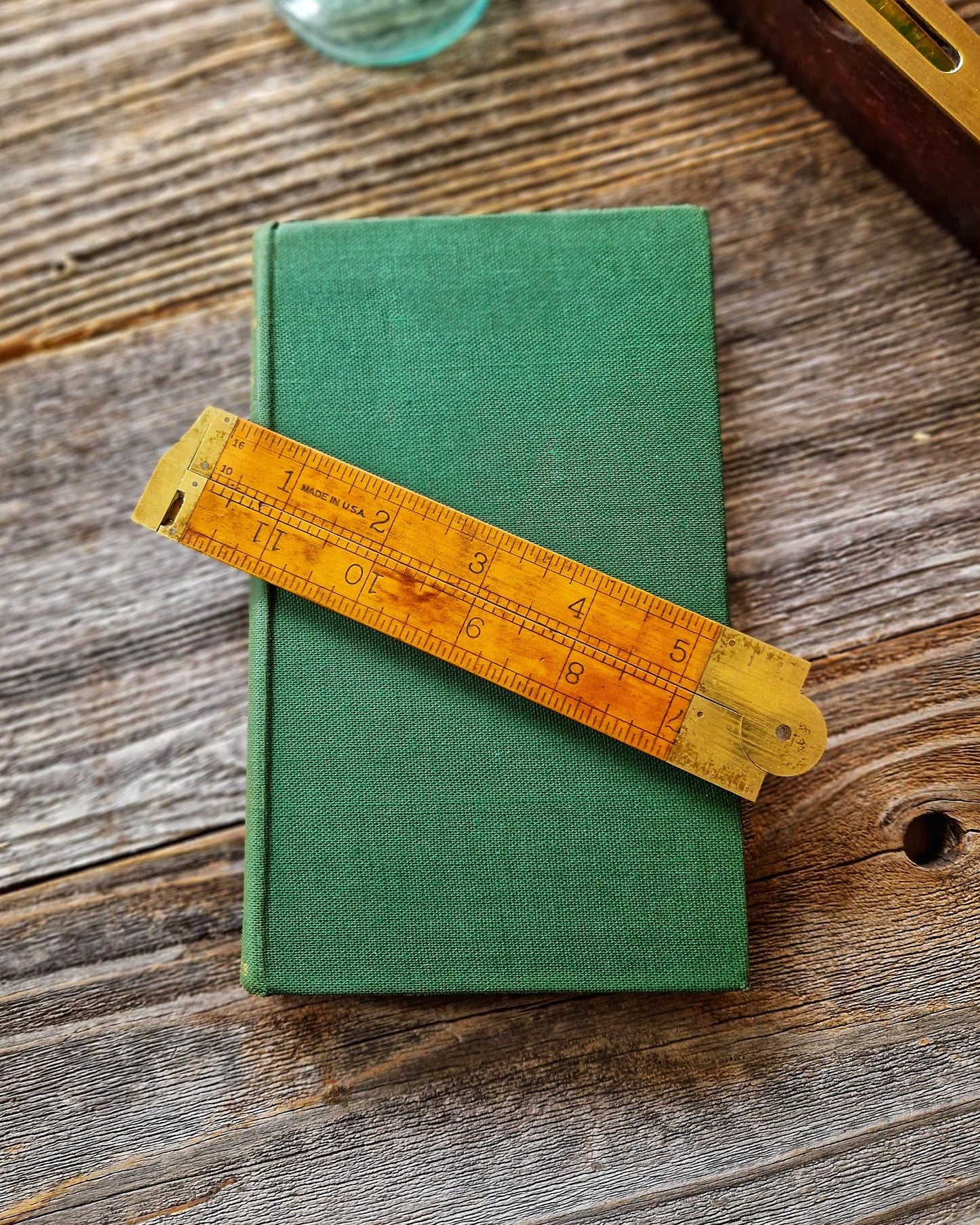 12-Inch Stanley Folding Caliper Rule No. 36-1/2R | Vintage Tool in Boxwood & Brass c. 1940-1955