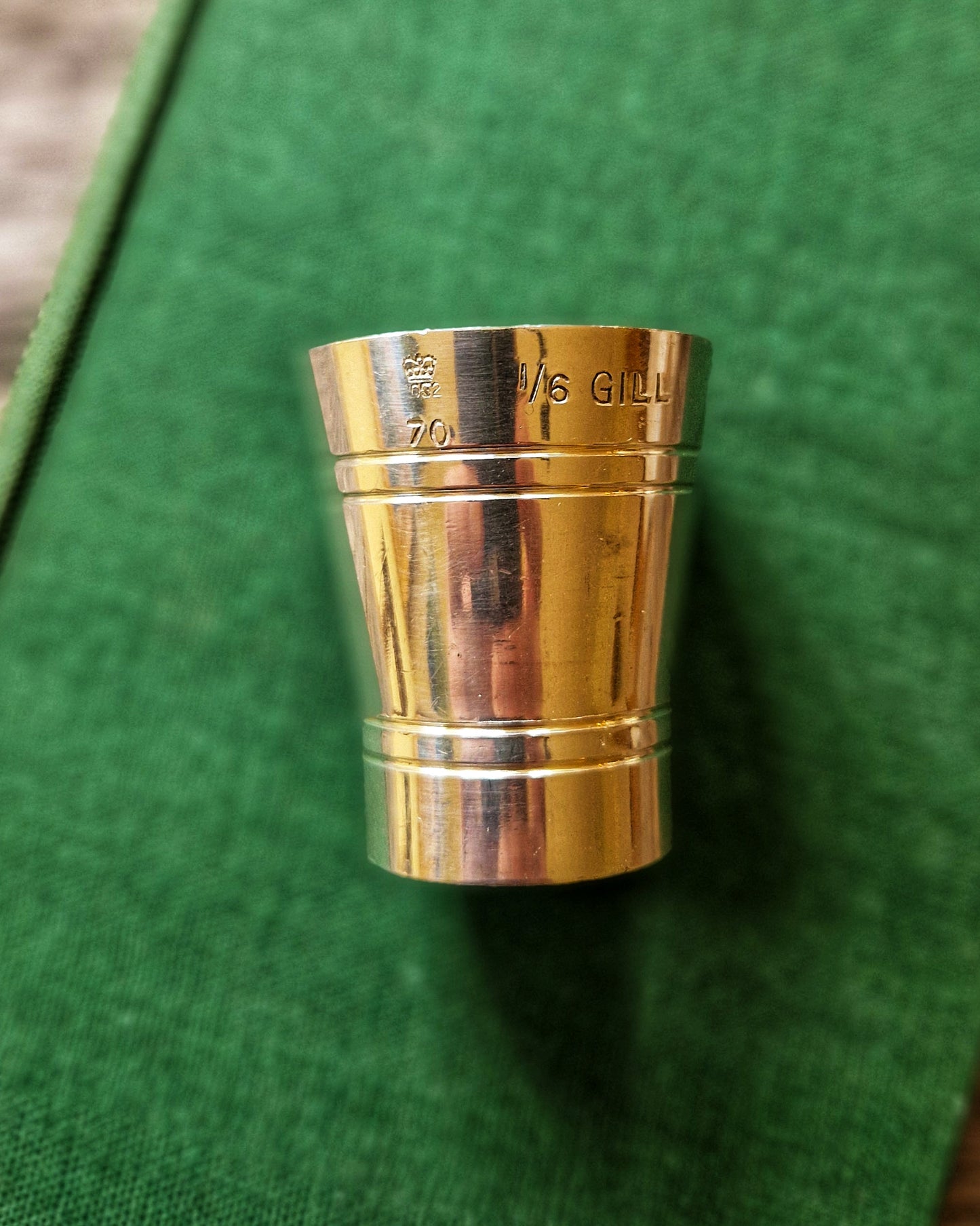 Vintage Bonzer 1/6 Gill Spirit Measure | Crown-Stamped English Pub Jigger