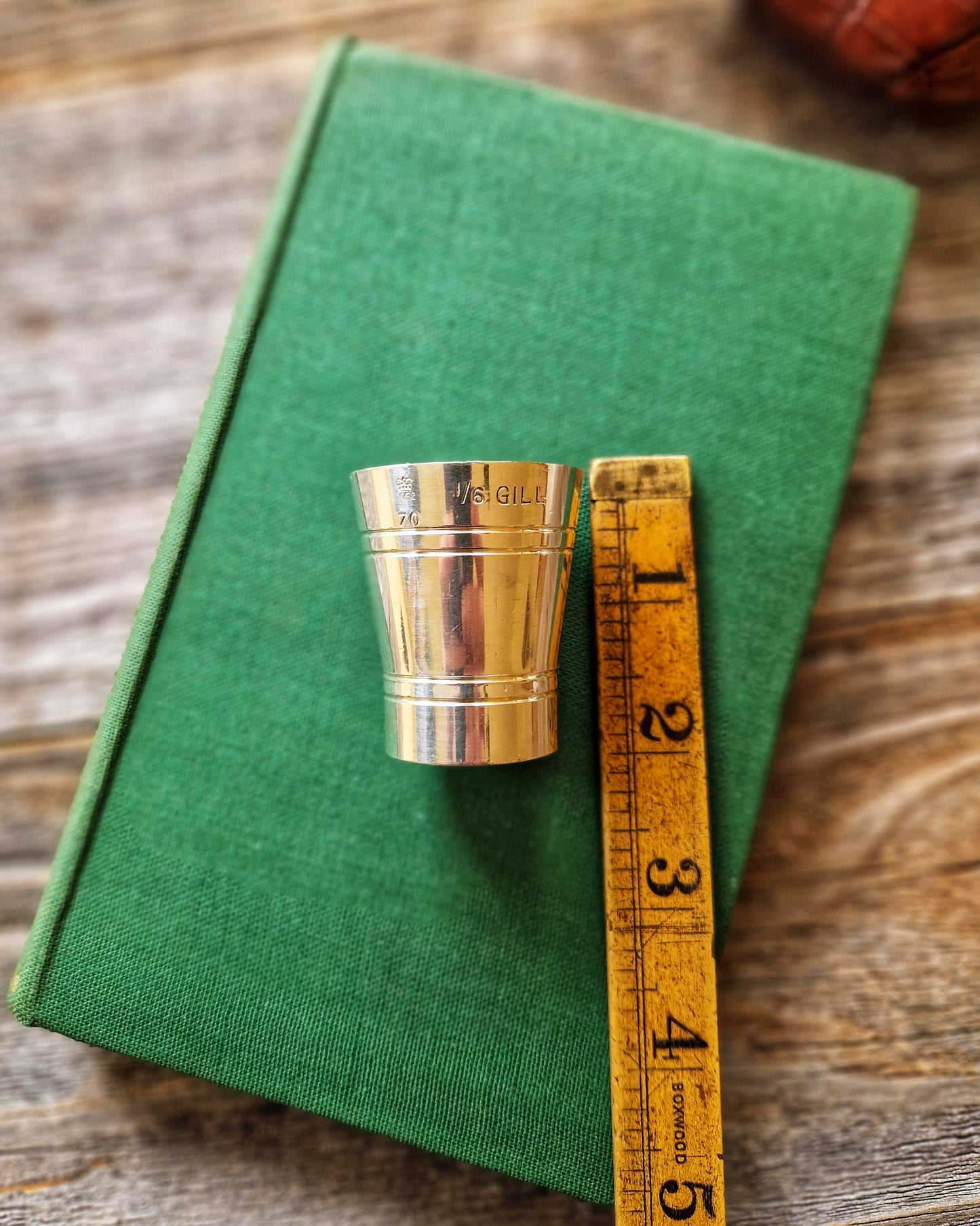 Vintage Bonzer 1/6 Gill Spirit Measure | Crown-Stamped English Pub Jigger