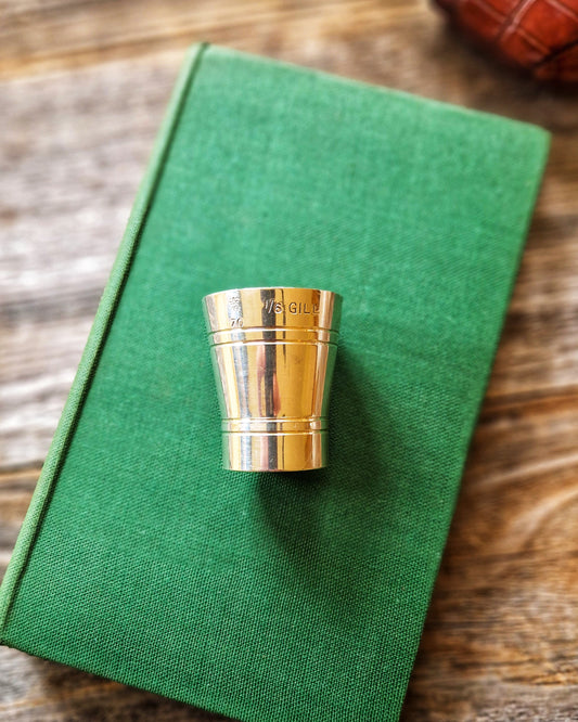 Vintage Bonzer 1/6 Gill Spirit Measure | Crown-Stamped English Pub Jigger