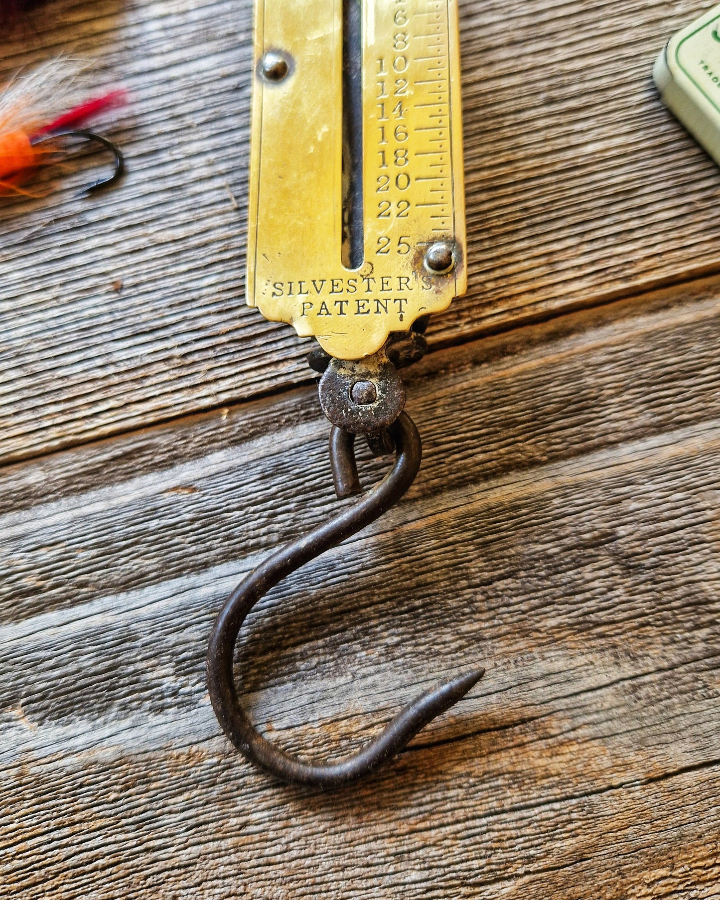 Antique Salter Pocket Balance Hanging Scale, 25 lb. Capacity | English Brass Scale c. 1890-1920