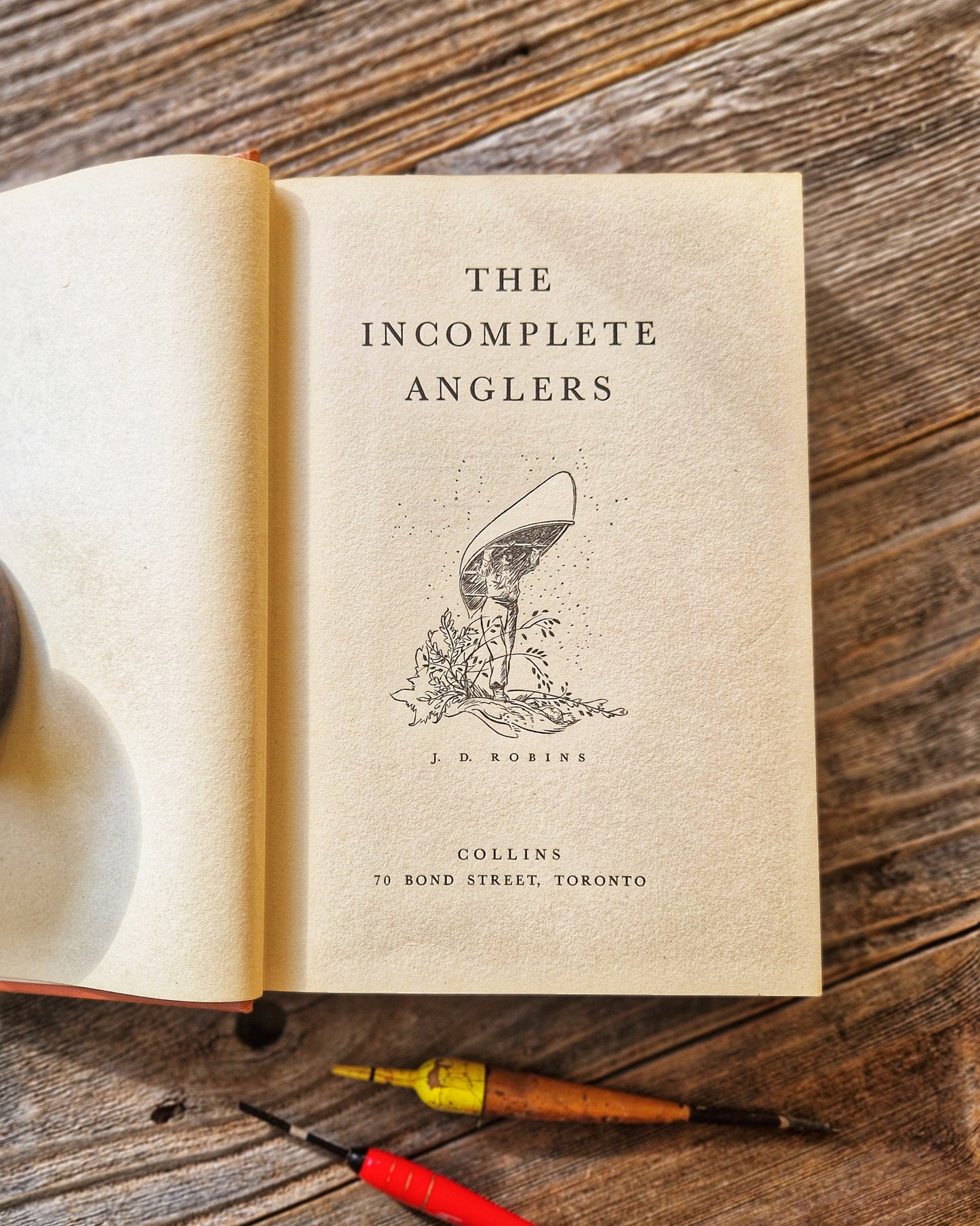 The Incomplete Anglers by John D. Robins – 1943 First Edition (Collins) | Vintage Fishing Book
