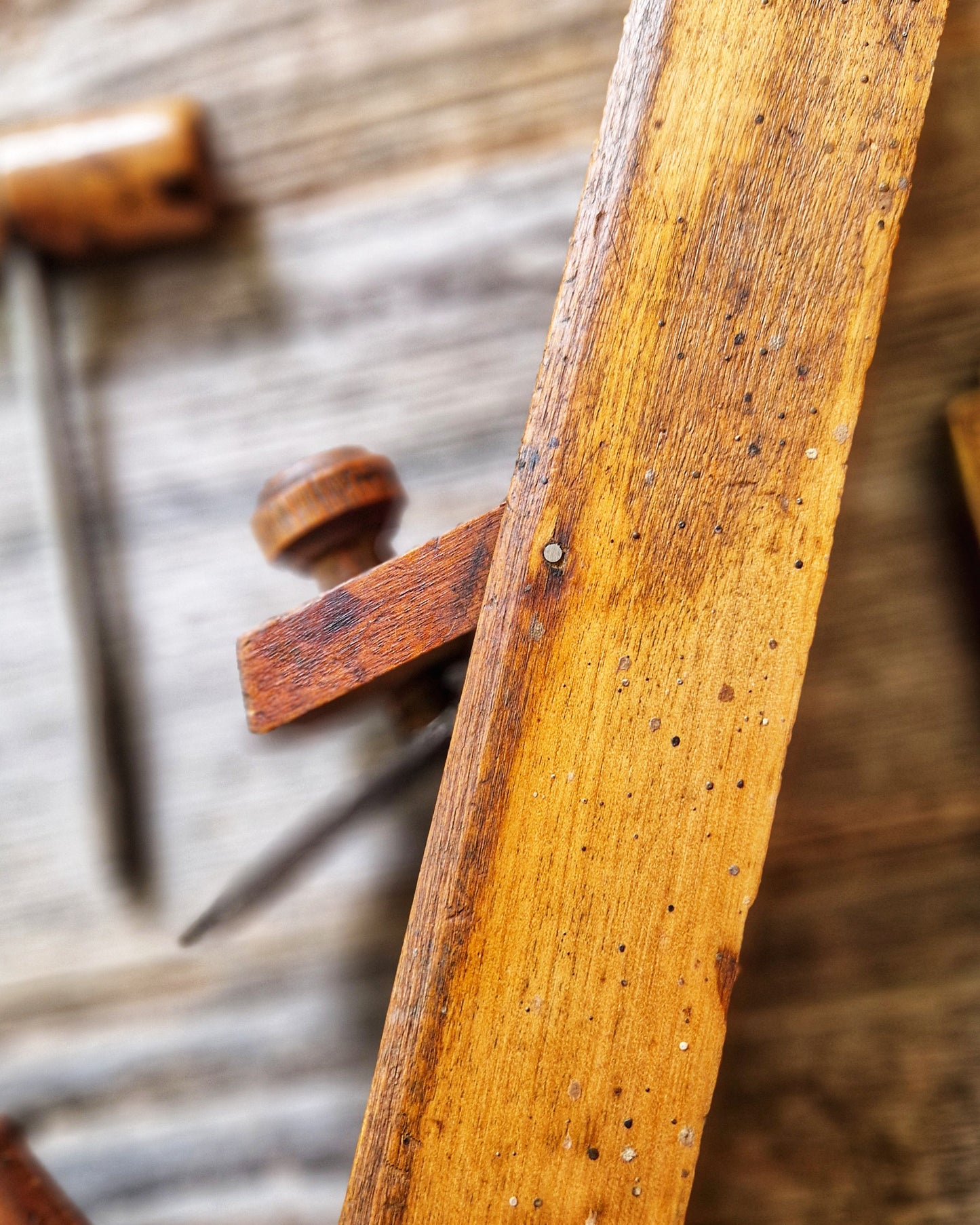 14-Inch American Jack Plane c. 1900-1930 | Vintage Beech Woodworking Tool
