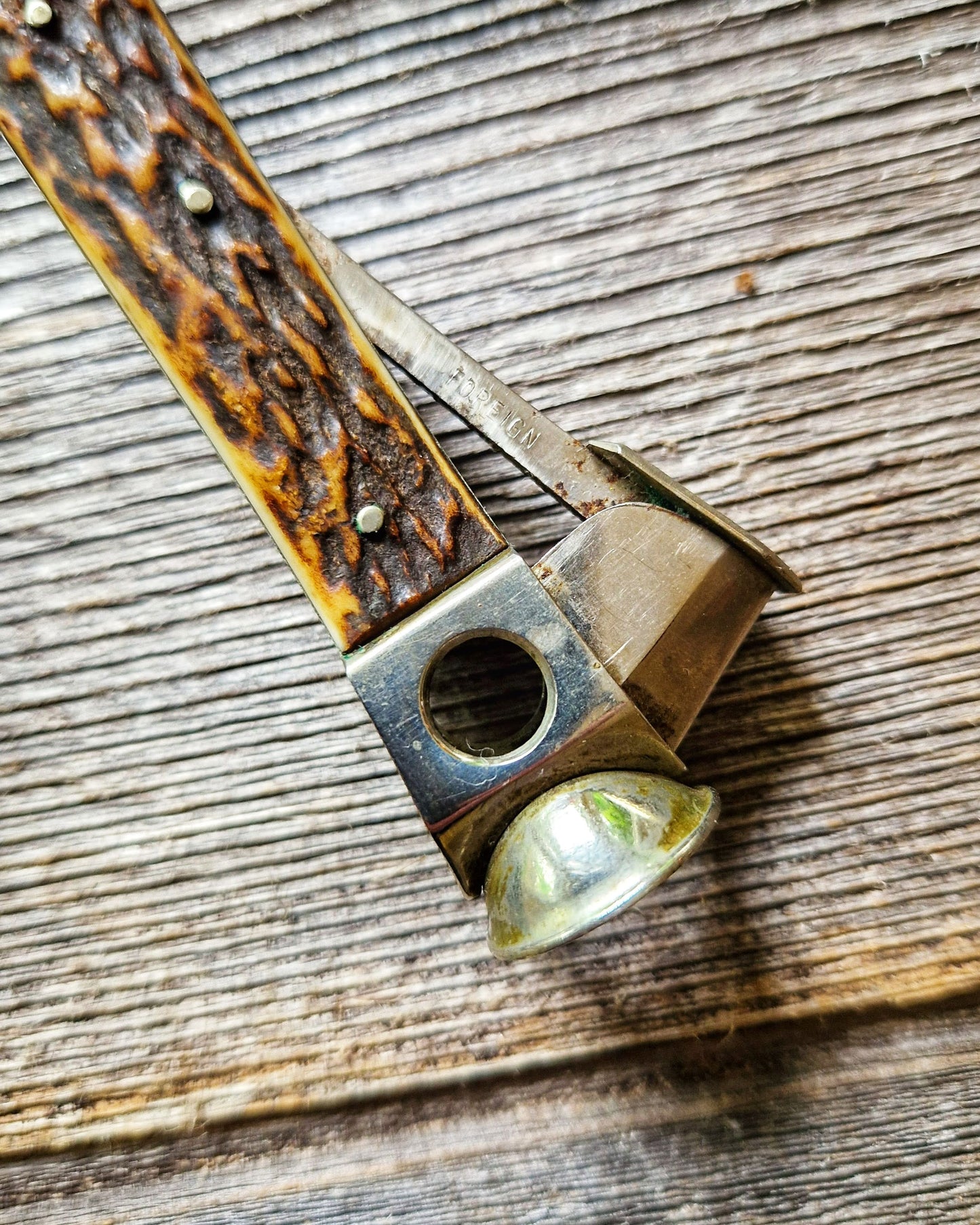 Vintage Horn-Handled Cigar Cutter c. 1925-1939 | M. Wachenheimer & Co., London