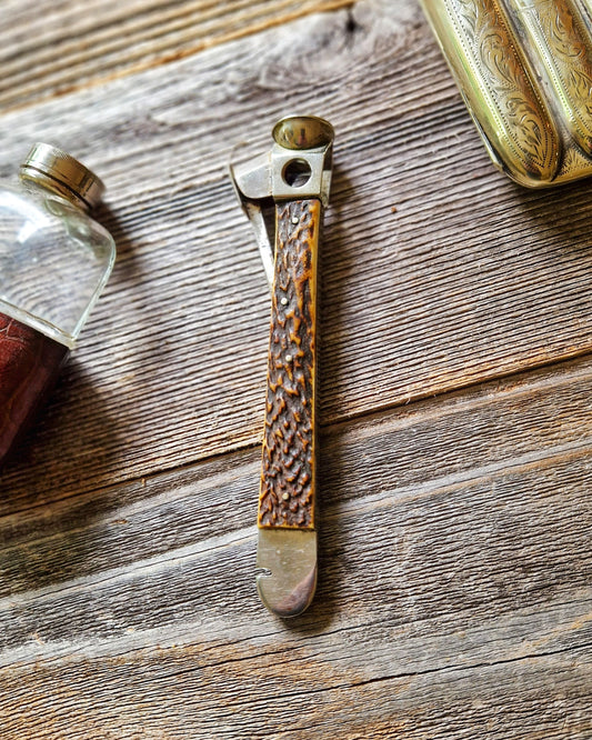 Vintage Horn-Handled Cigar Cutter c. 1925-1939 | M. Wachenheimer & Co., London