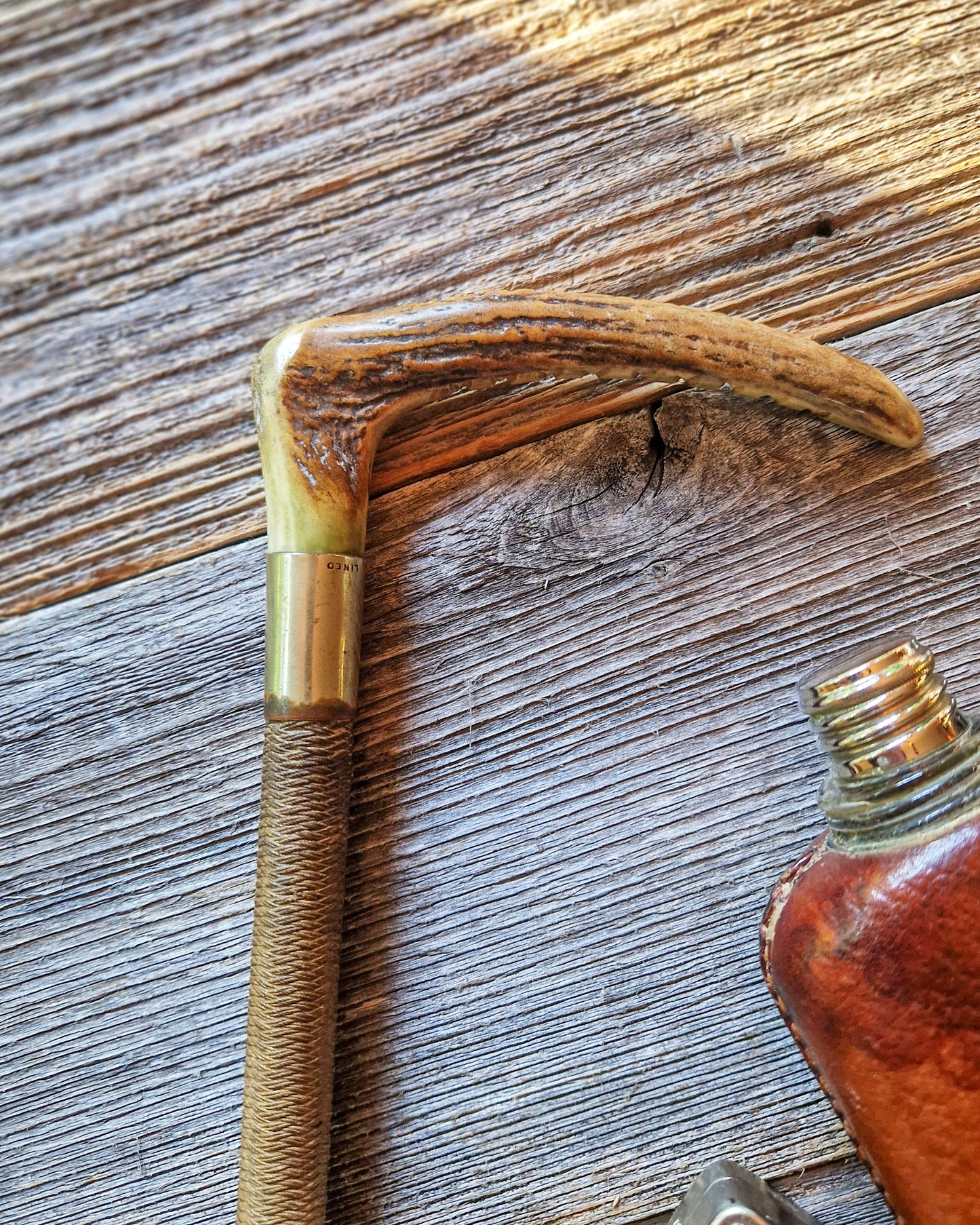 English Antler-Handled Riding Crop c. 1905–1930 | Vintage Equestrian Accessory