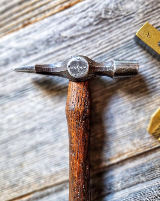 Vintage 11-Inch Cross Pein Hammer by Bedford, Sheffield c. 1930-1955 | English Engineer’s Hammer 
