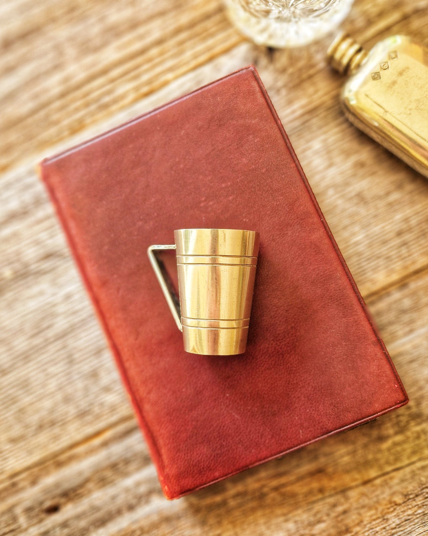 Crown-Stamped 1/6 Gill Jigger by Bonzer | Vintage English Silver-Plated Spirit Measure with Handle