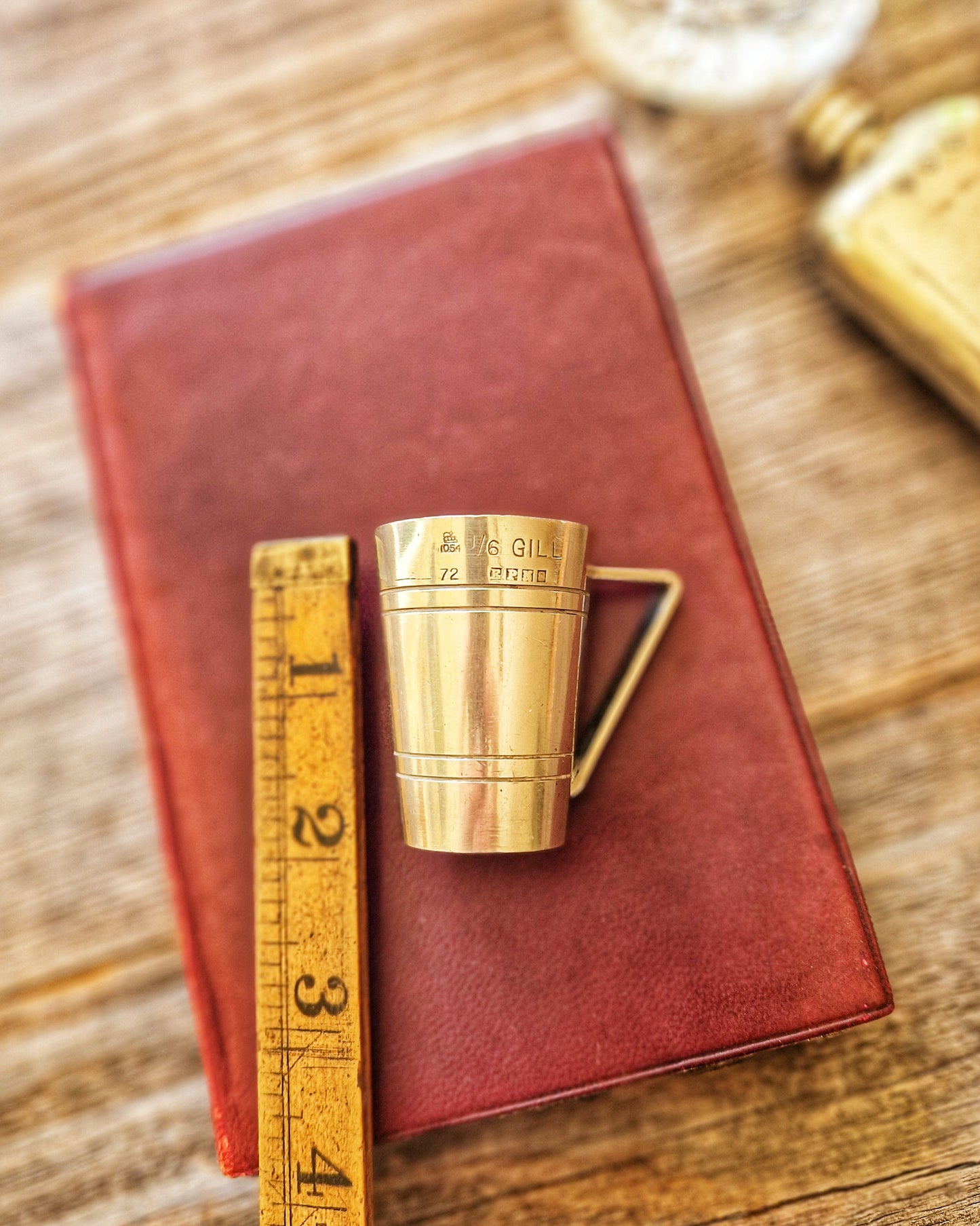 Crown-Stamped 1/6 Gill Jigger by Bonzer | Vintage English Silver-Plated Spirit Measure with Handle