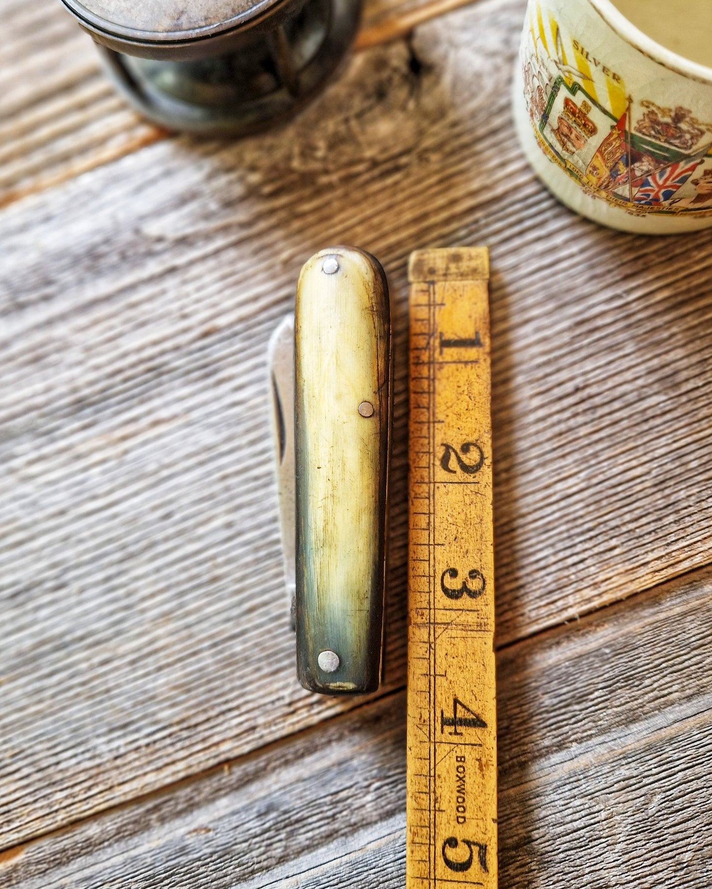 Vintage Pocket Knife by Rowbotham, Sheffield c. 1925-1940 | English Bone-Handled Loom Knife