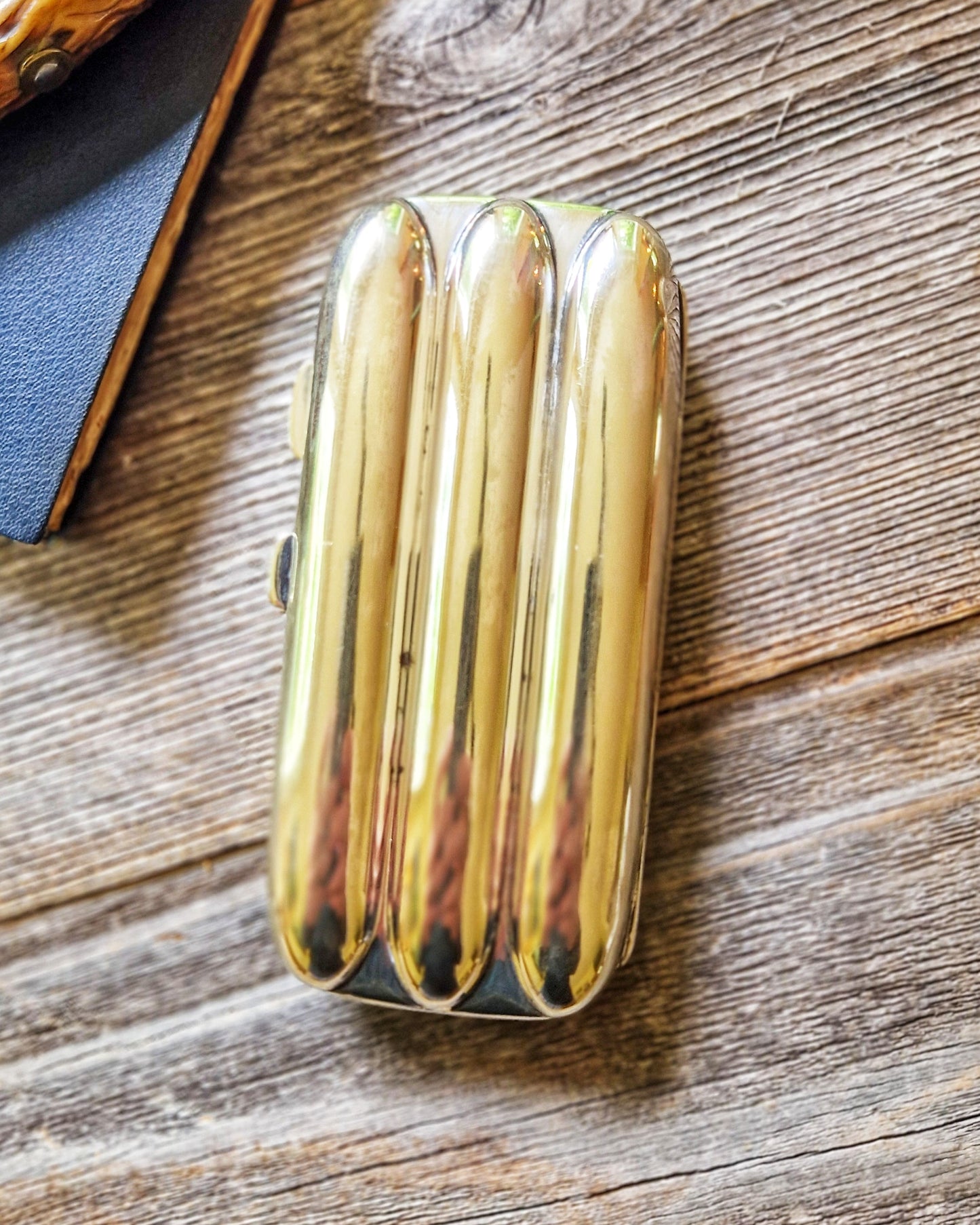 Antique English Silver-Plate Cigar Case c. 1895-1915 | Edwardian Tobacciana