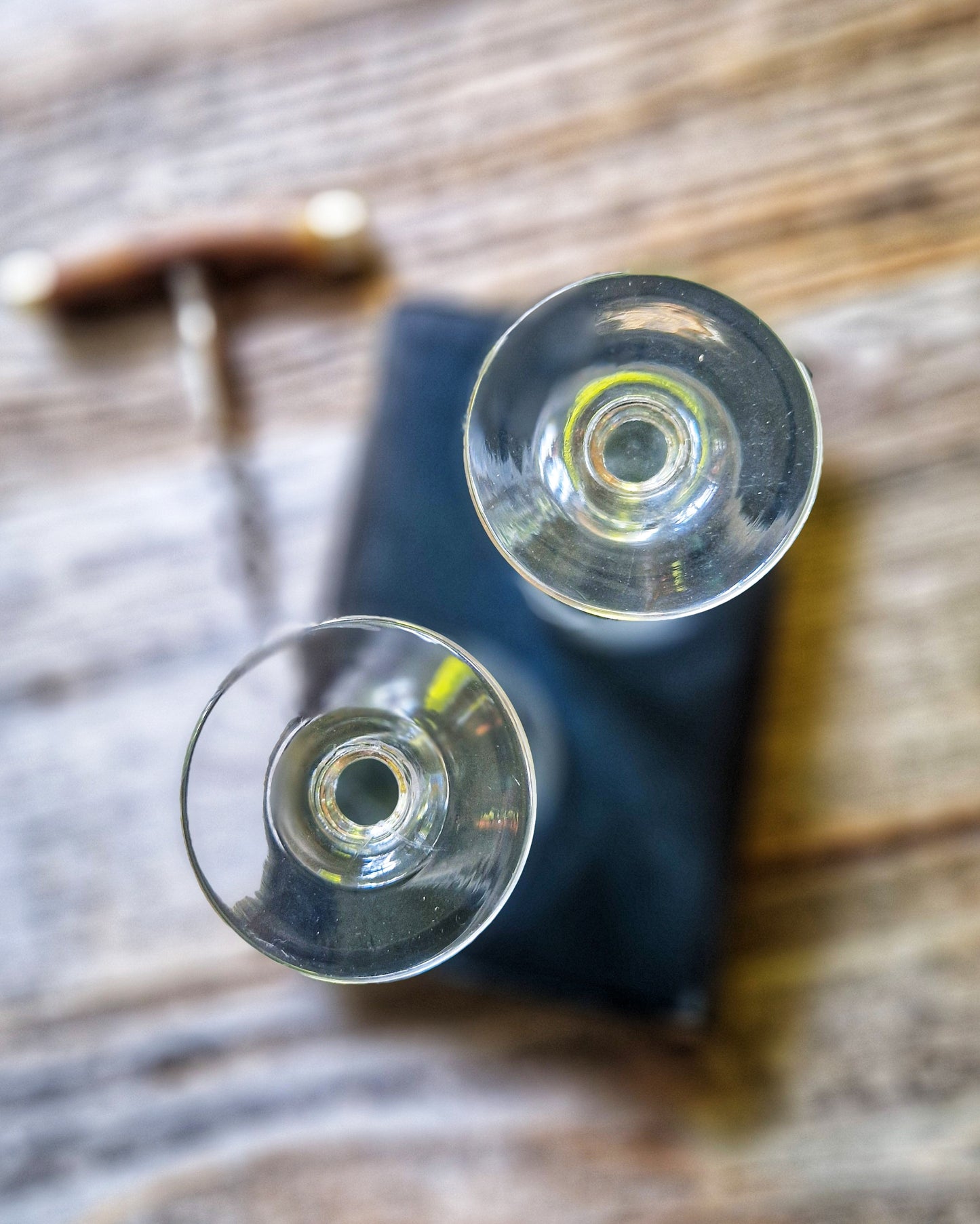 Pair of English Cordial Glasses c. 1890-1925 | Antique Port Glasses, Engraved Stemware