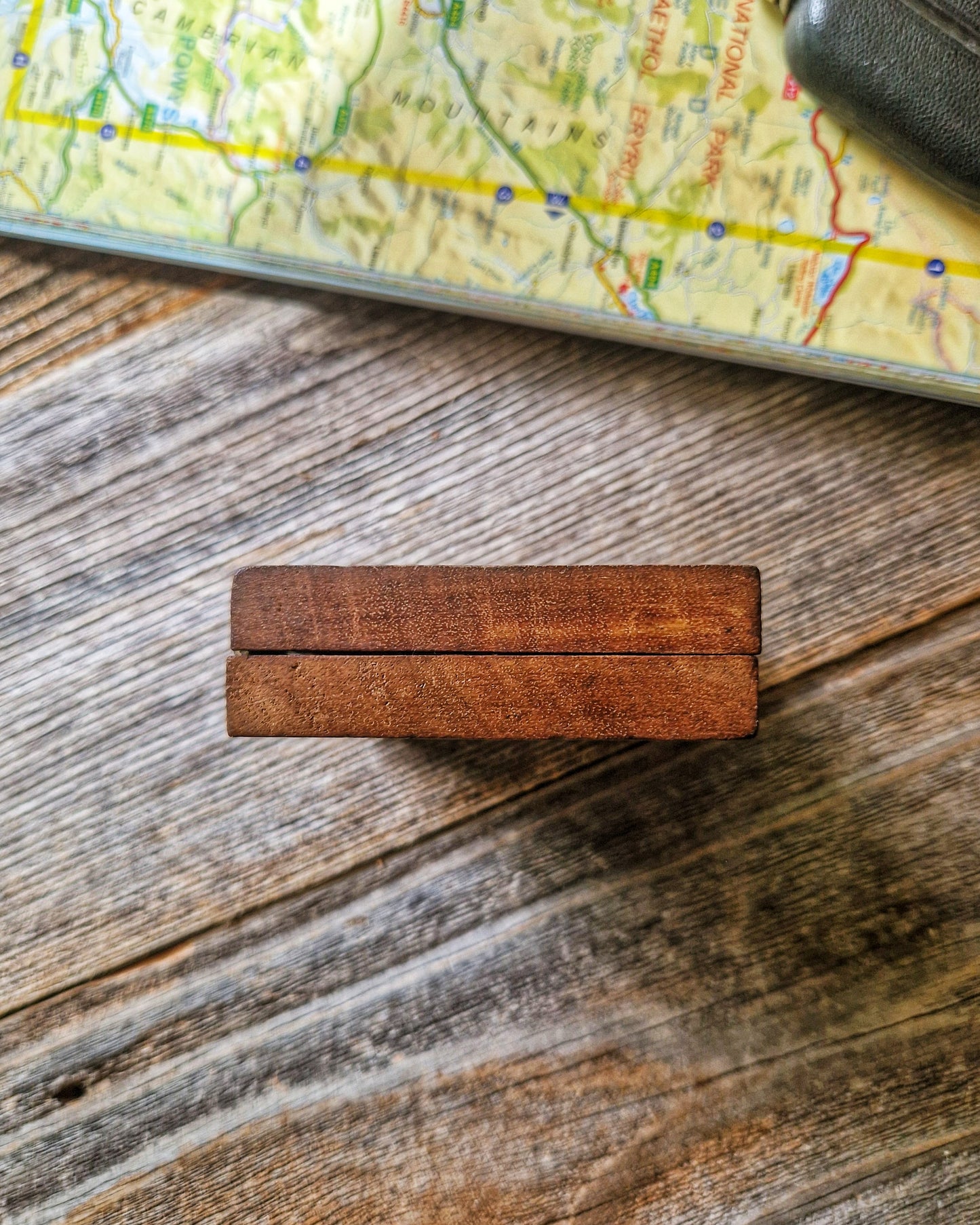 Antique WWI-era Wardale Marching Compass c. 1917-1918 | Hardwood Case with Brass Details