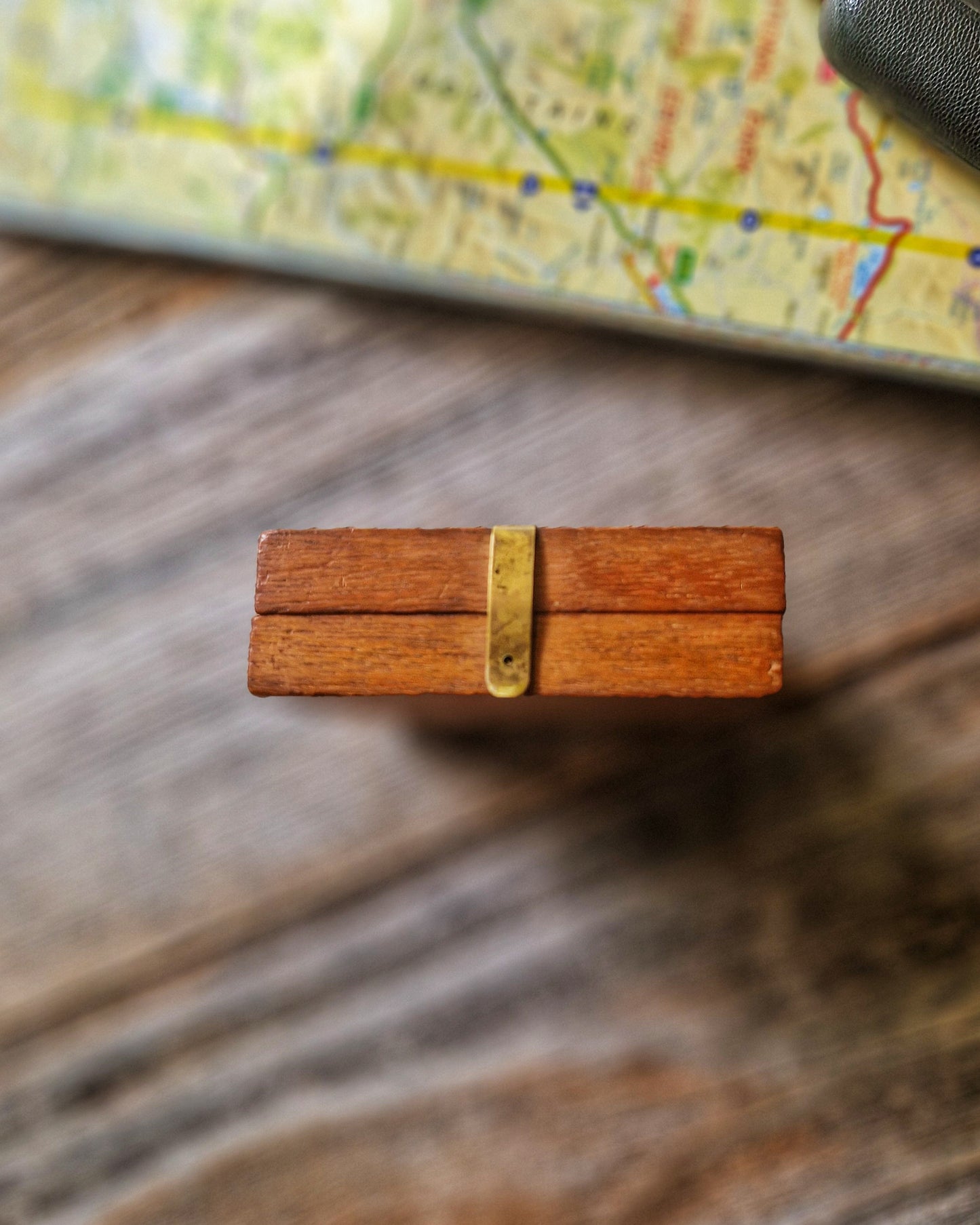 Antique WWI-era Wardale Marching Compass c. 1917-1918 | Hardwood Case with Brass Details
