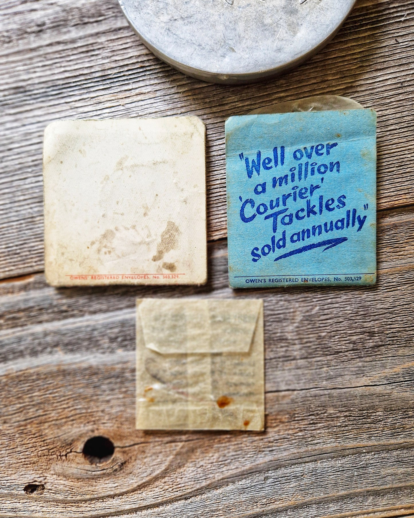 Vintage Aluminum Gut Cast Box c. 1910-1935 with Hooks & Floats | English Fishing Tin, Hardy Bros.