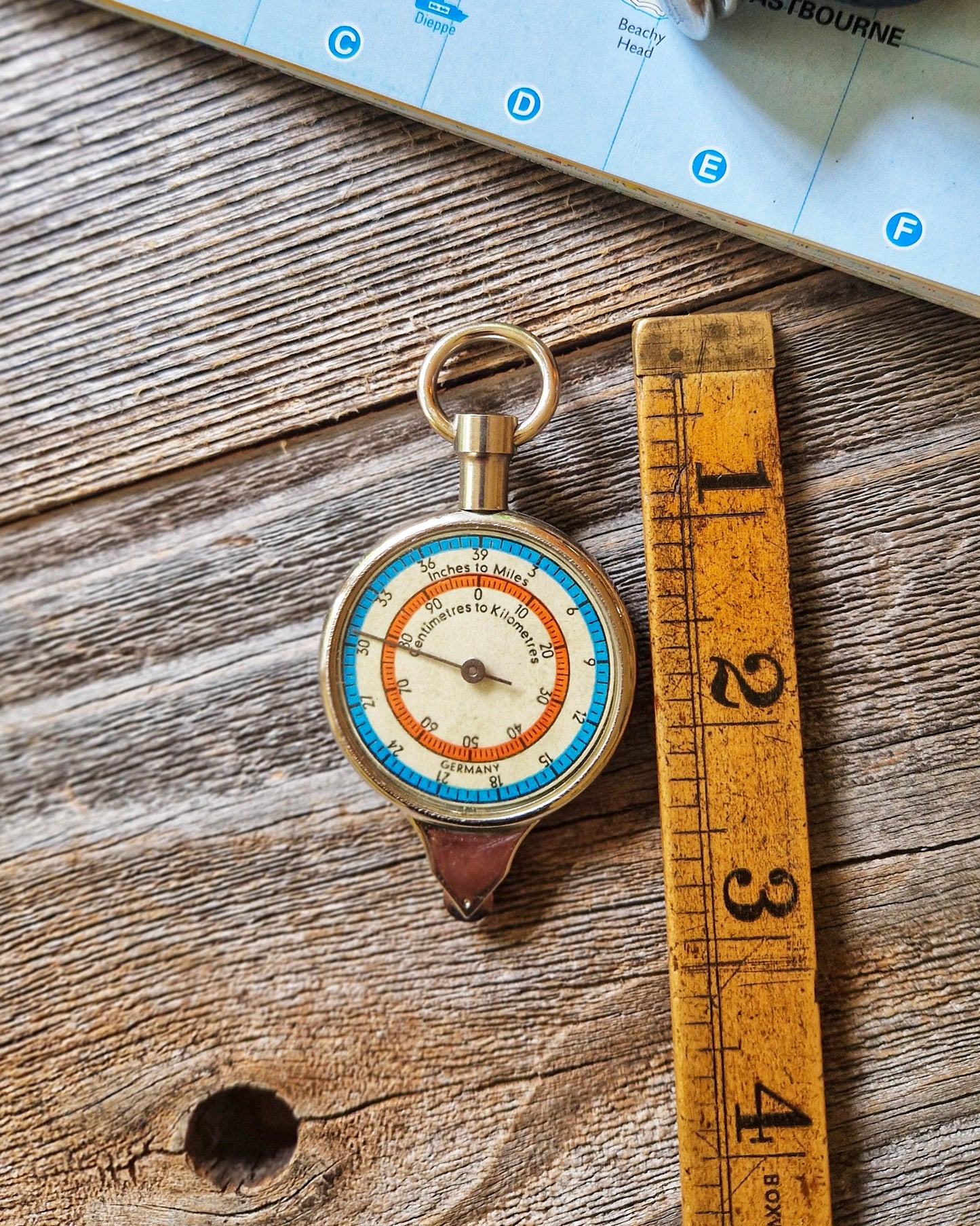 Vintage German Opisometer c. 1955-1965 | Dual-Sided Map Measurer, Travel Gift