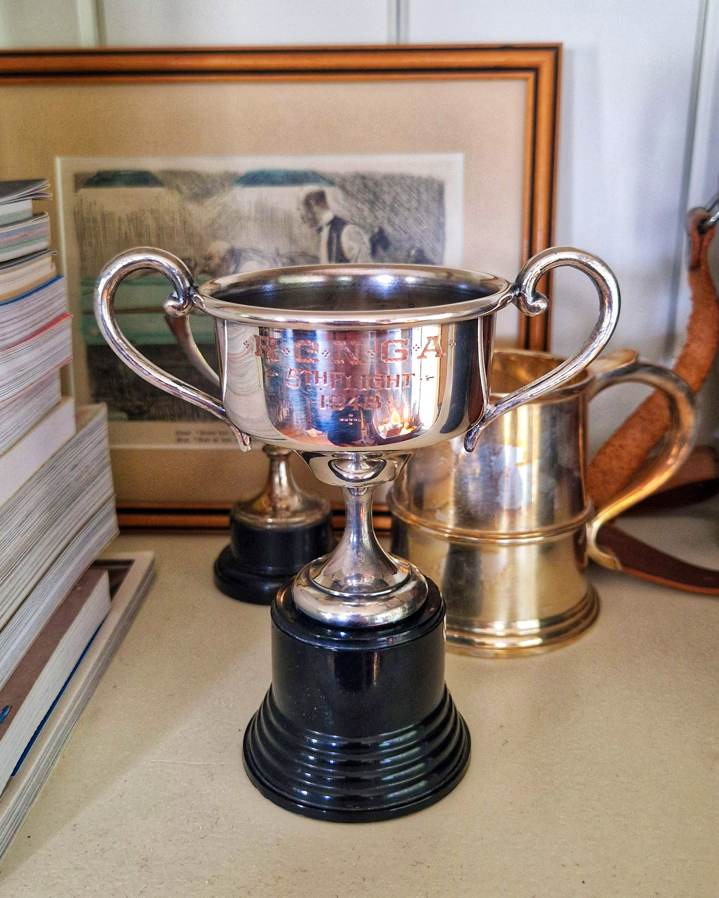Vintage 1948 Silver-Plated Golf Trophy | Royal Canadian Naval Golf Association