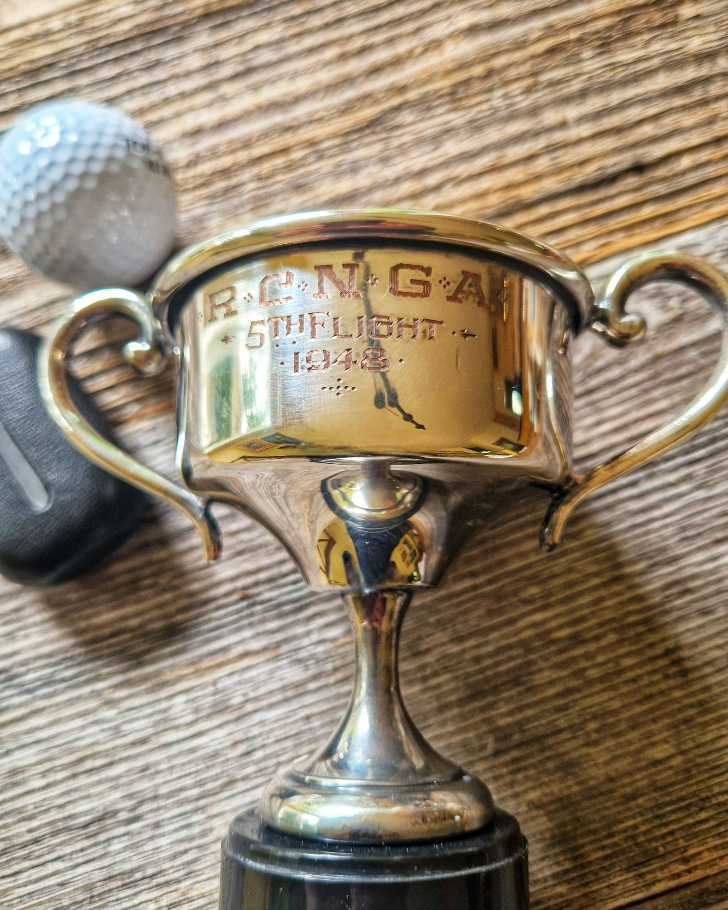 Vintage 1948 Silver-Plated Golf Trophy | Royal Canadian Naval Golf Association