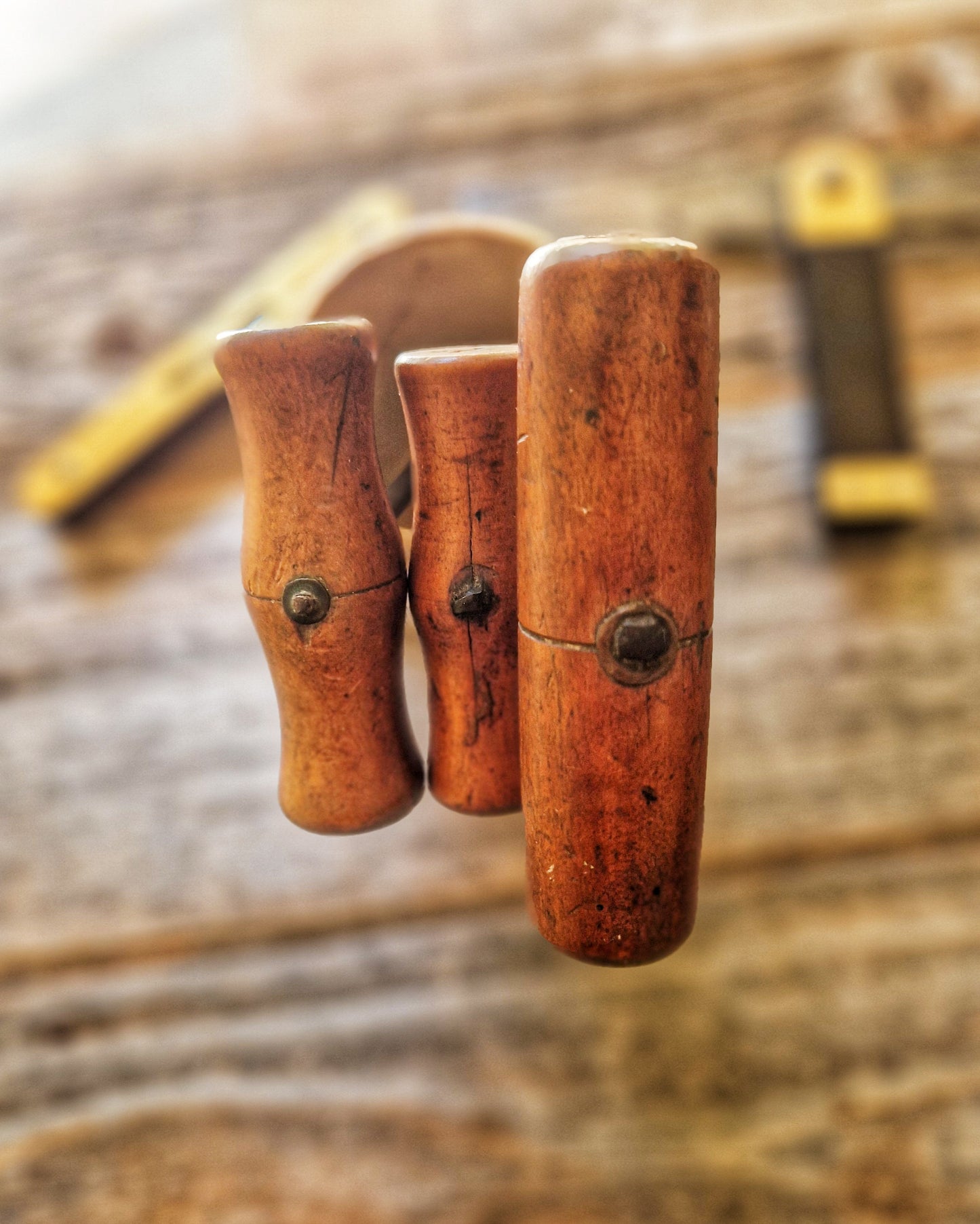 Antique English Hand Gimlets c. 1880-1930 | Set of 3 Vintage Woodworking Tools
